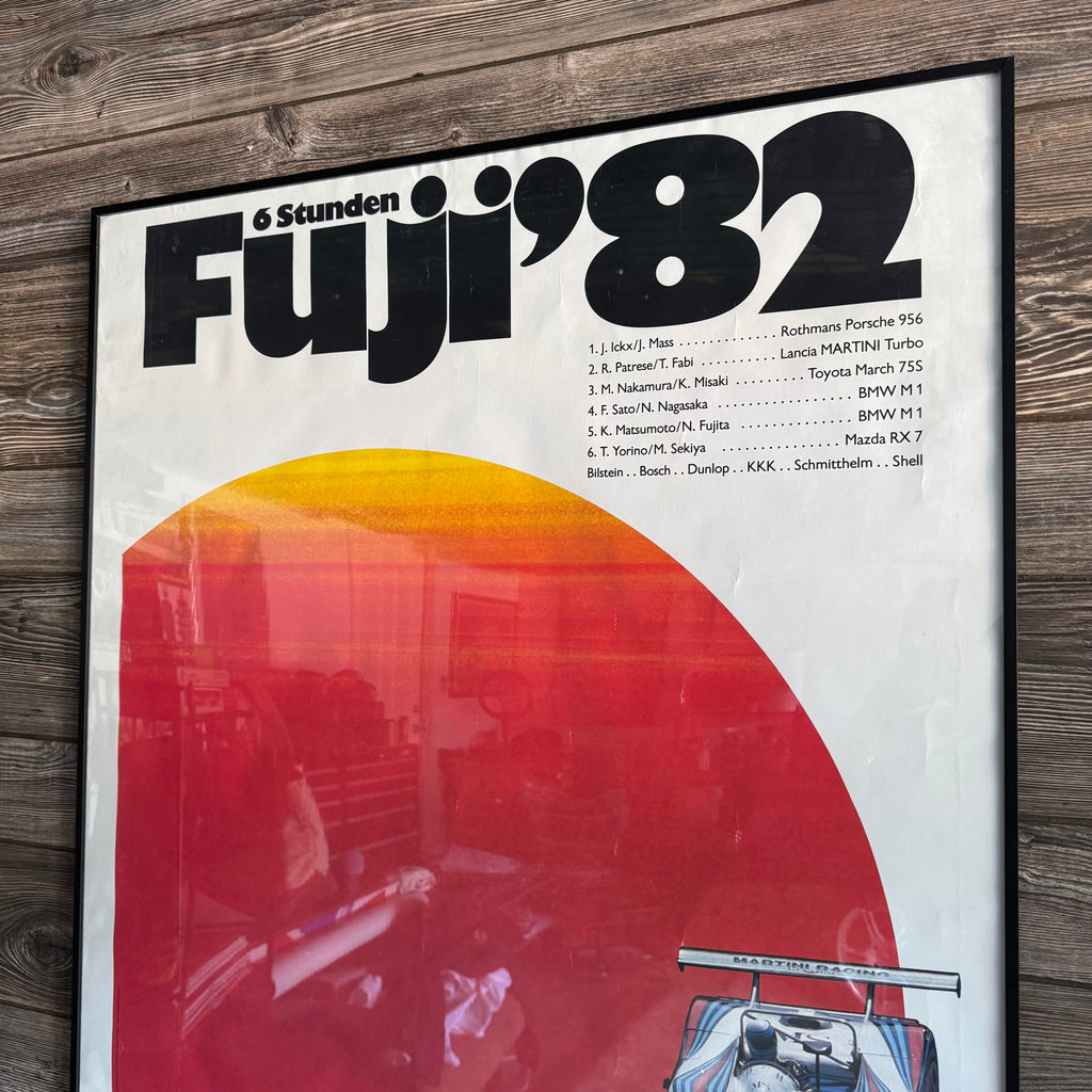 1982 Porsche 956 6 Hours of Fuji Victory Poster
