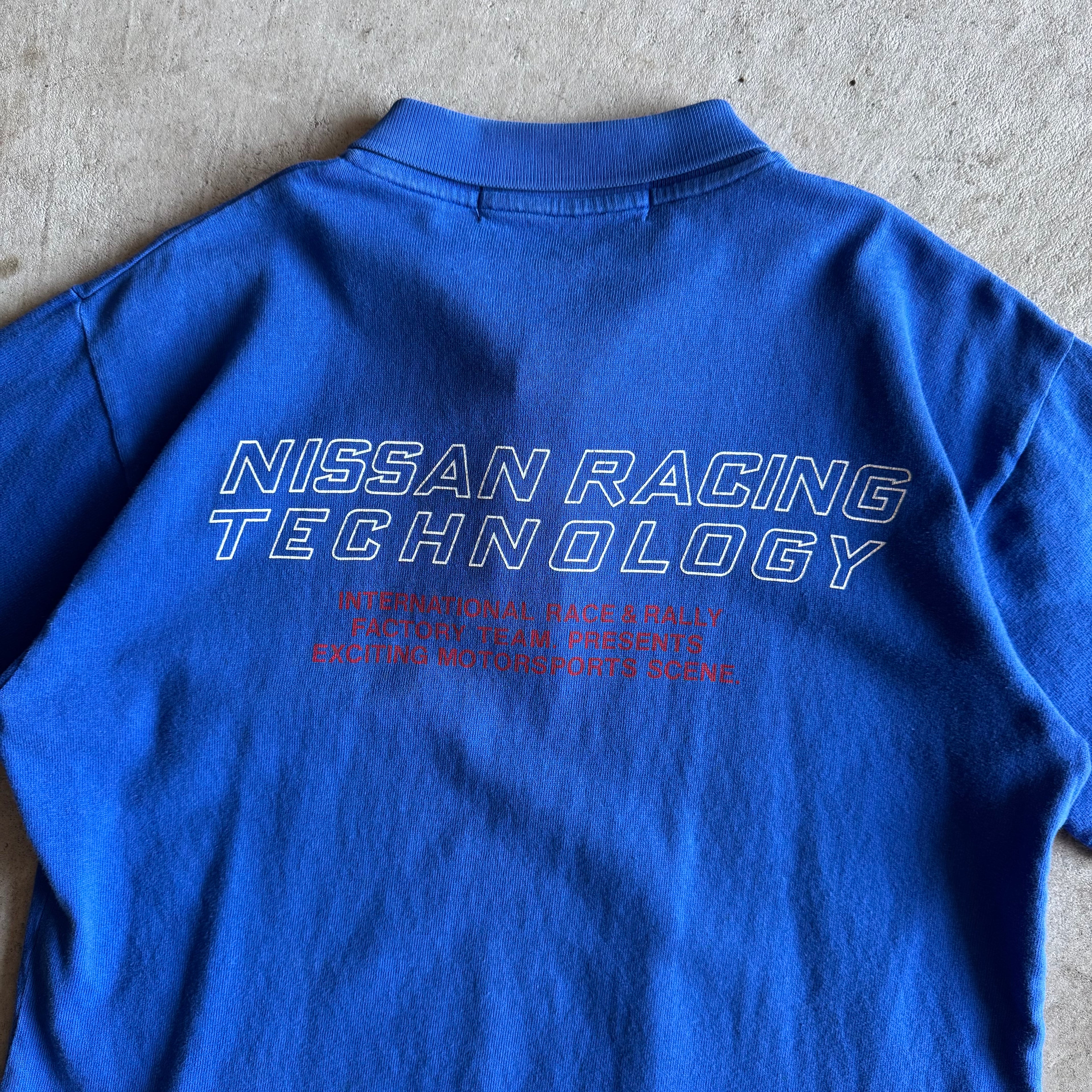 90s Nisan Nismo Racing Blue Polo Shirt (L)