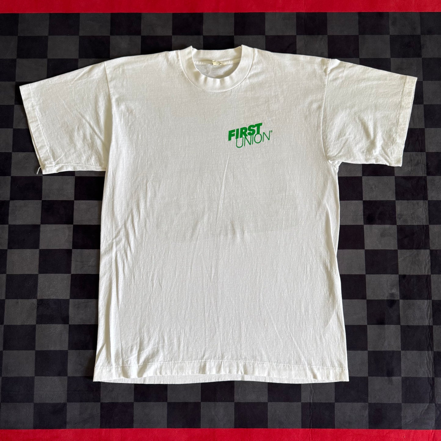 Vintage 90s First Union Porsche 911 White T Shirt Large