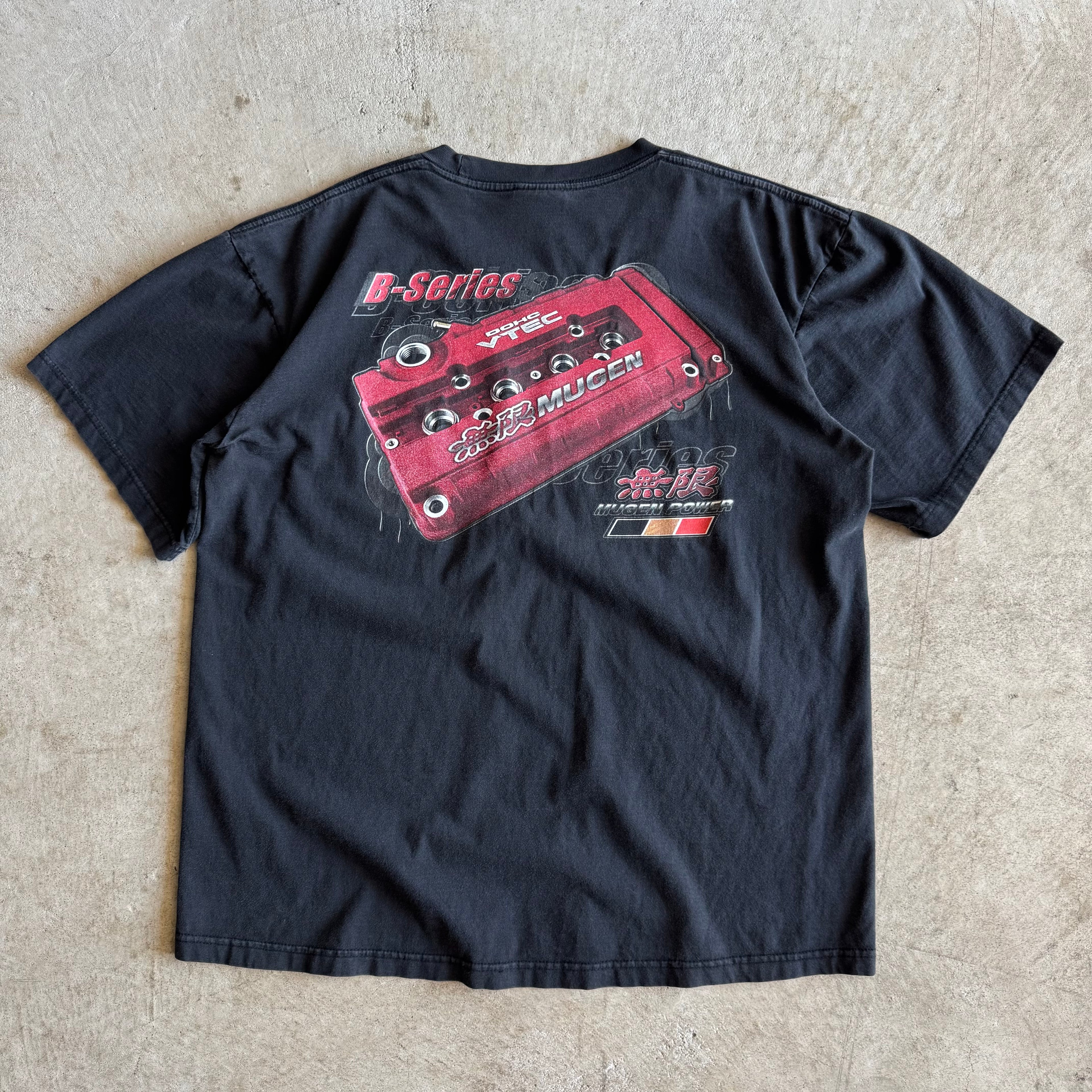 90s Honda VTEC DOHC Mugen B Series Engine Cover T Shirt (XL)