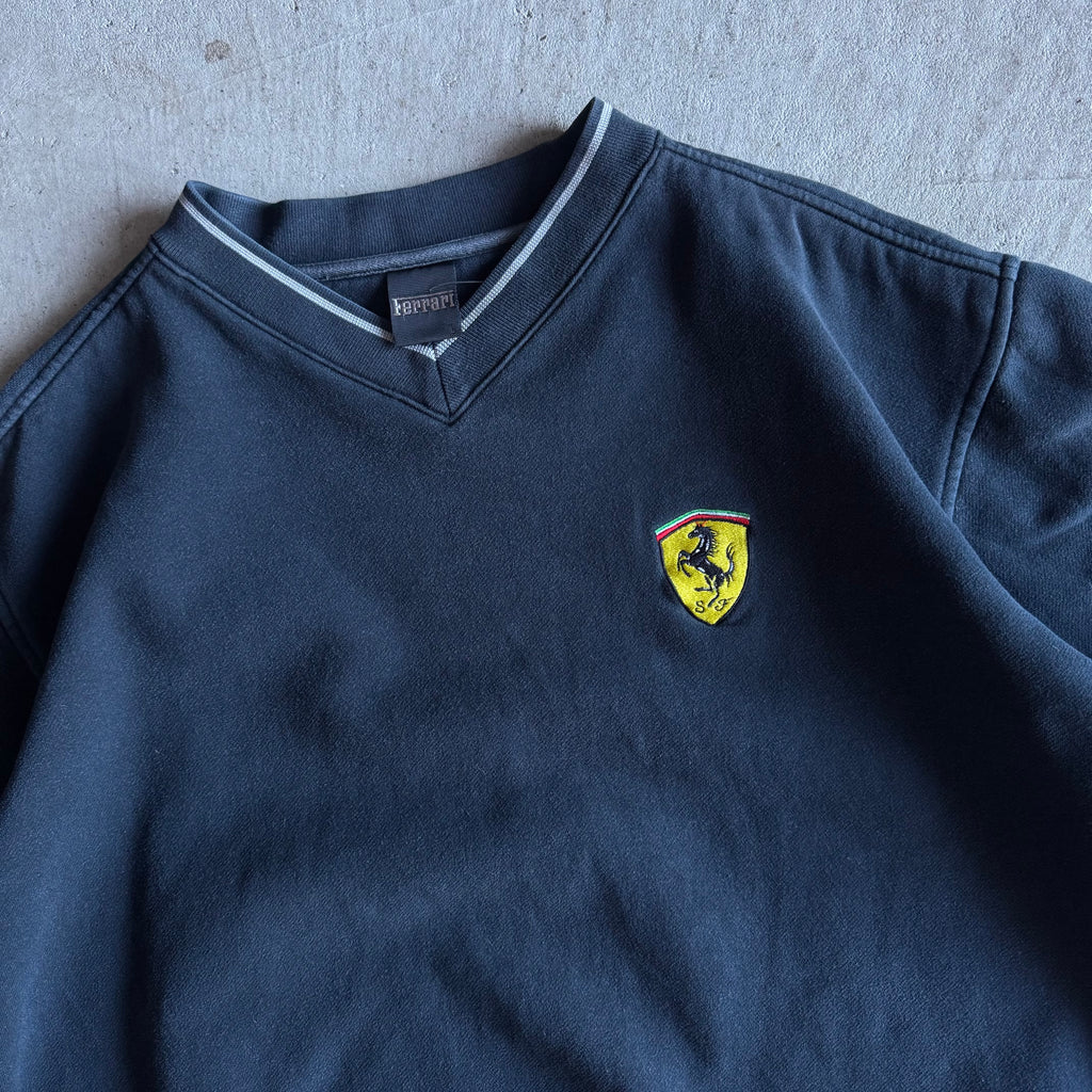90s Ferrari Scuderia Black Pullover Sweater (L)