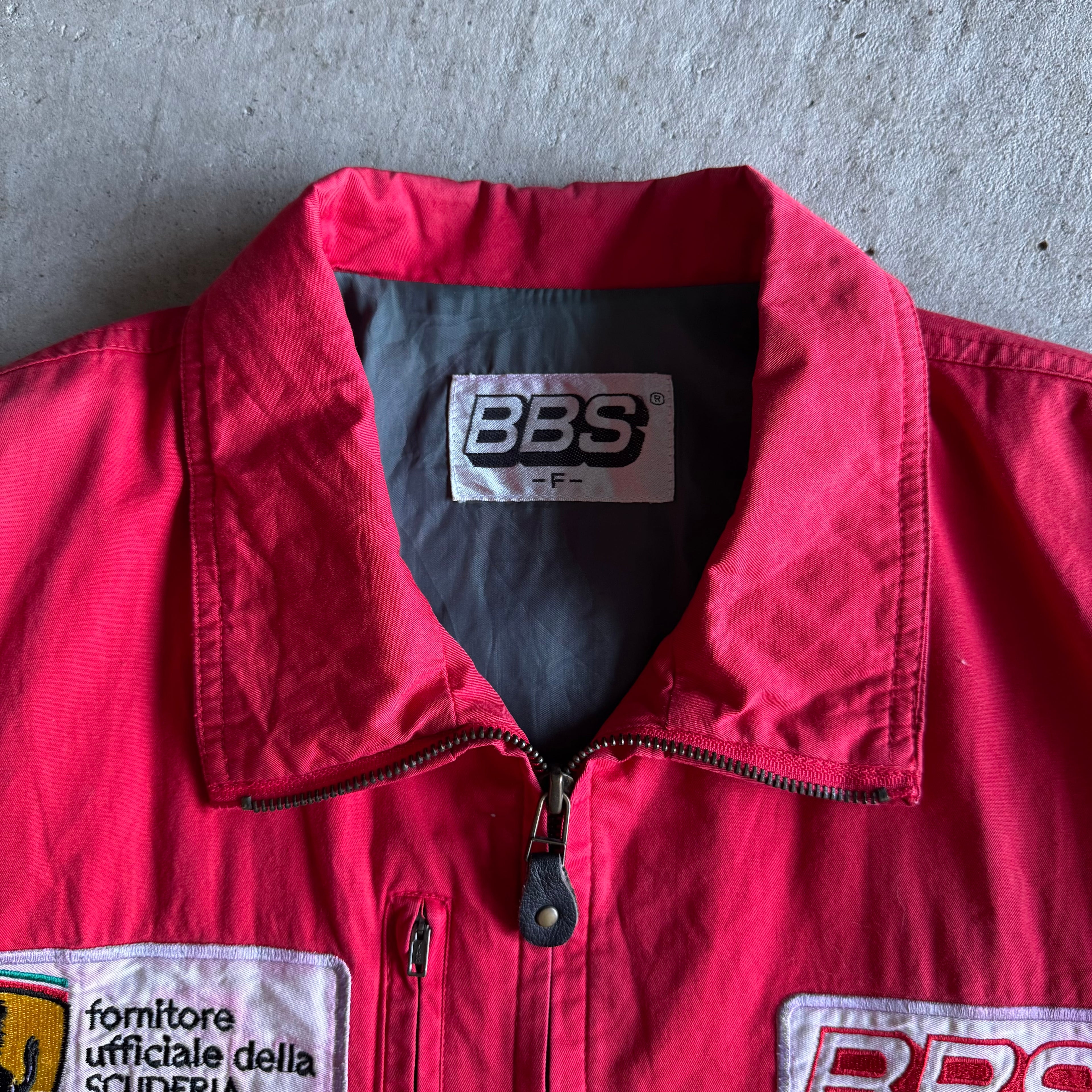 90s BBS Motorsport Ferrari Scuderia Red Coach Jacket (L)