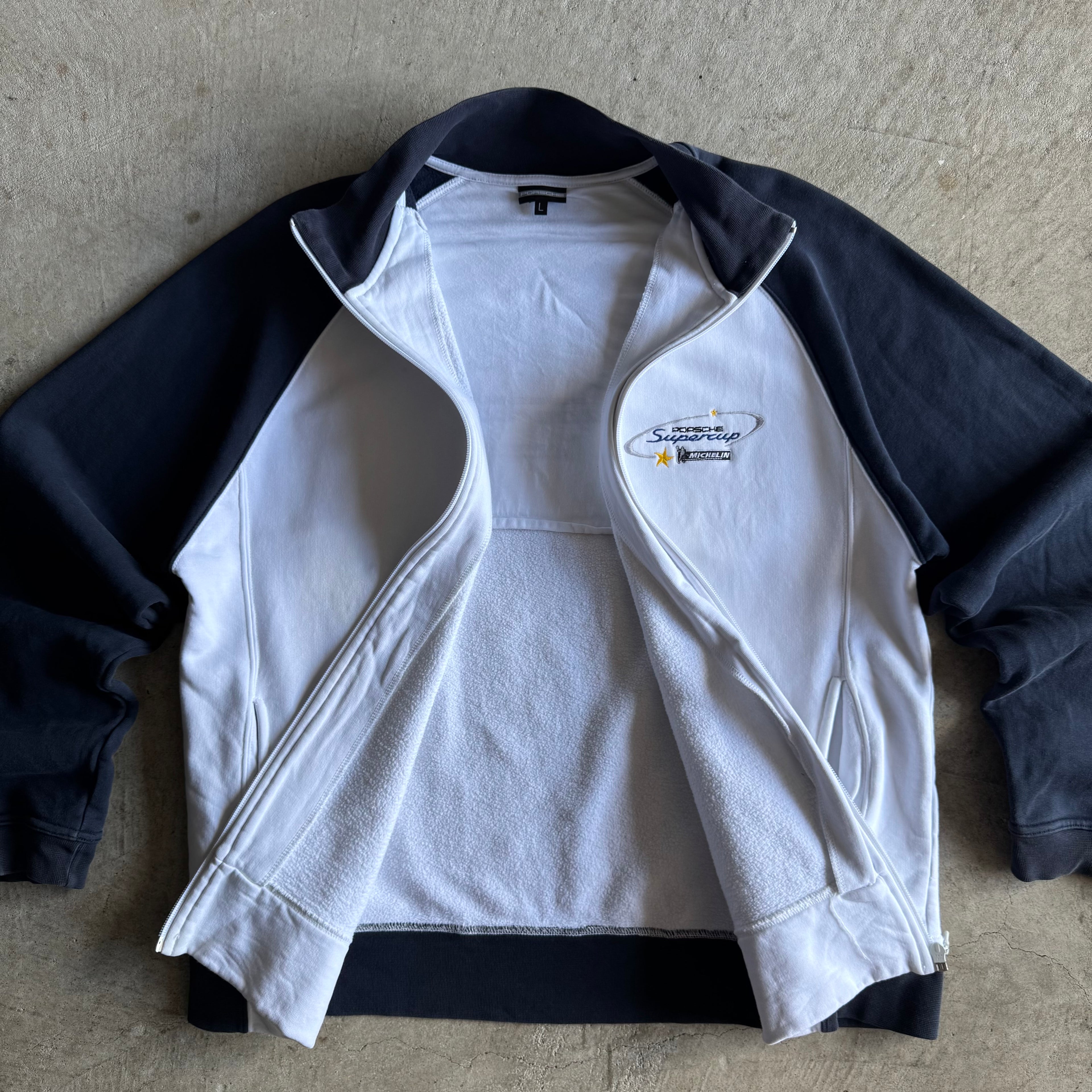 2000s Porsche Selection Michelin Supercup Navy White Jacket (L)
