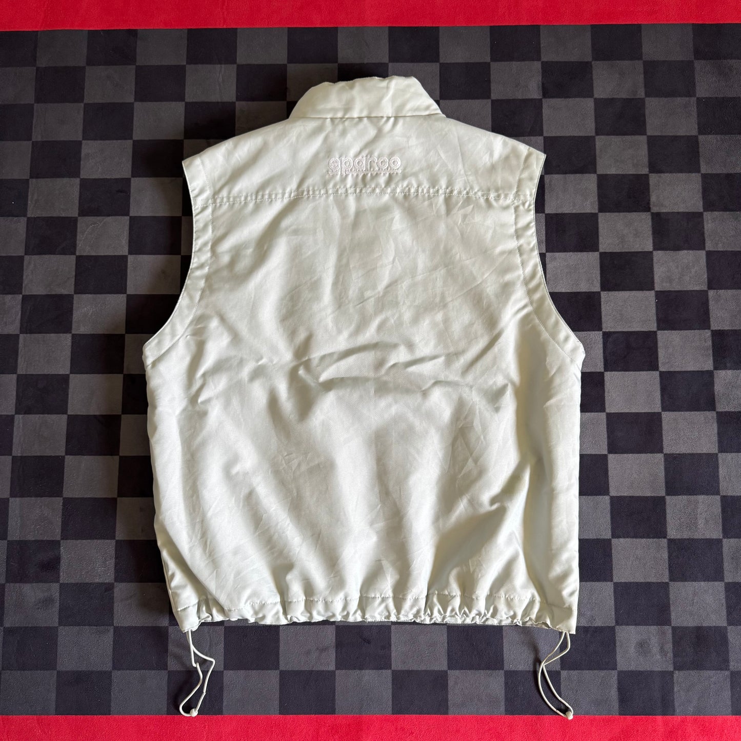 Vintage 90s Sparco Racing Grey Vest Jacket Size Small