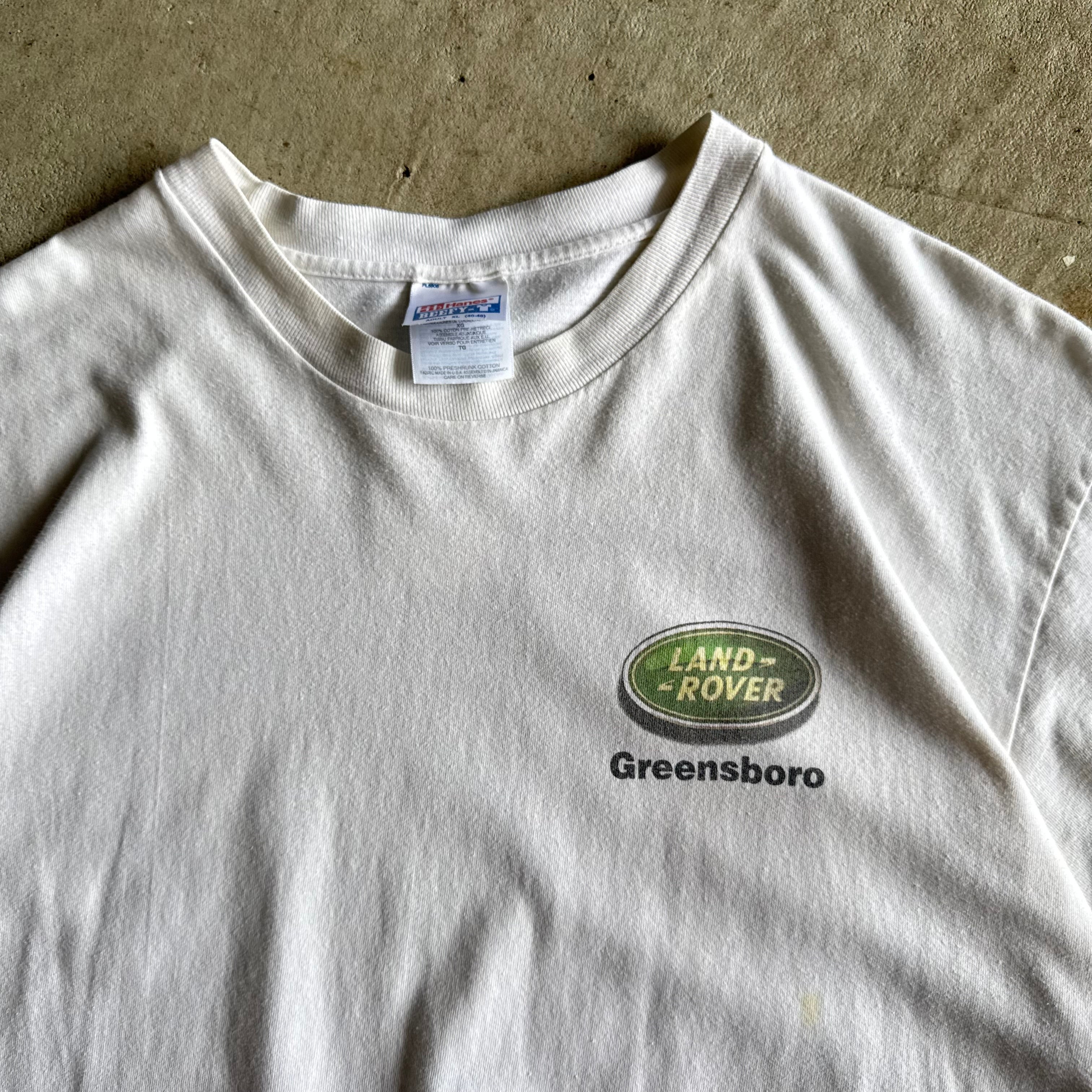 Vintage 90s Land Rover Greensboro White T Shirt Size XL