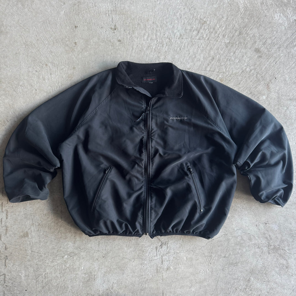 90s Porsche Selection Black Nylon Outerwear Jacket (XL)