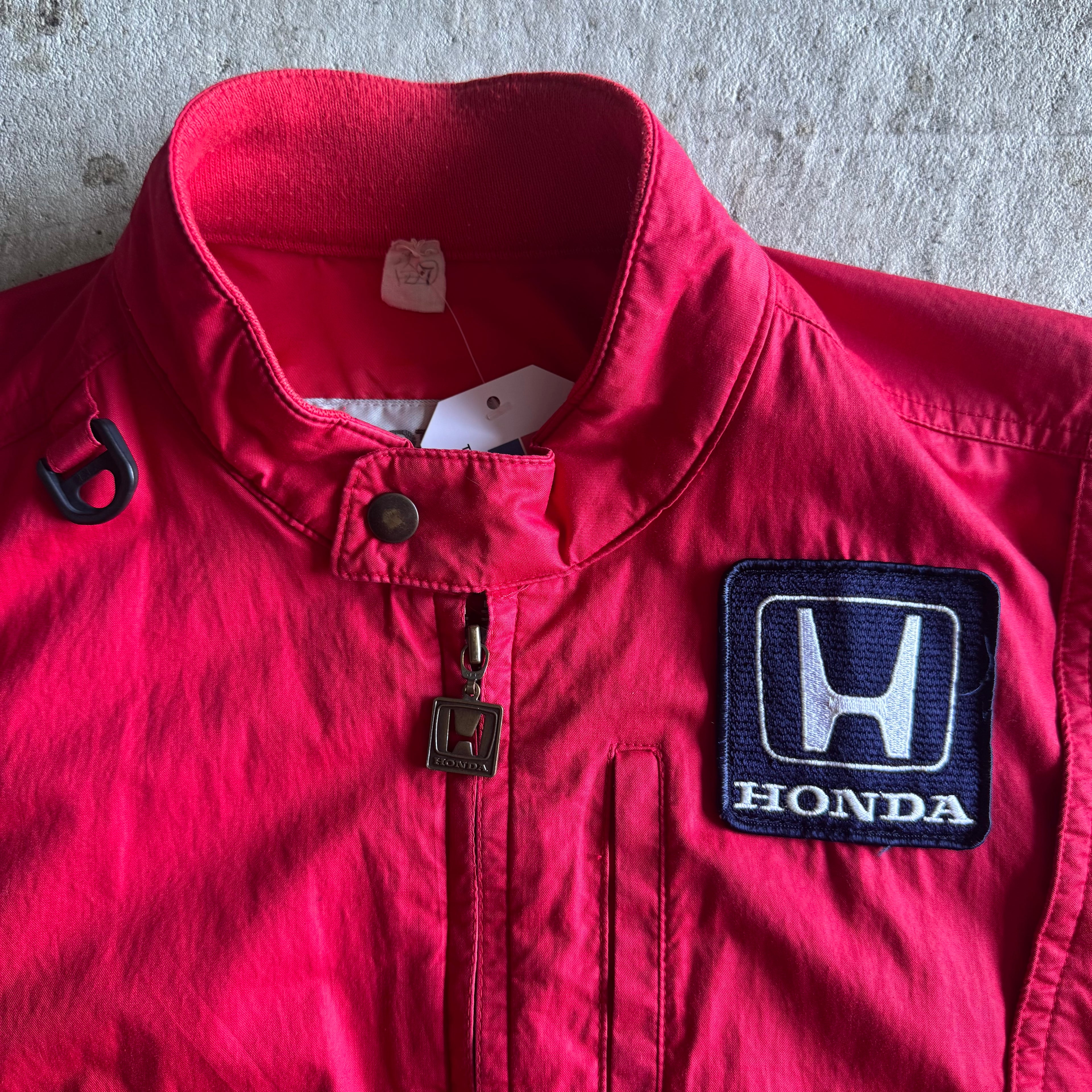 Vintage 80s Honda F1 Grand Prix Racing Red Jacket Size Large
