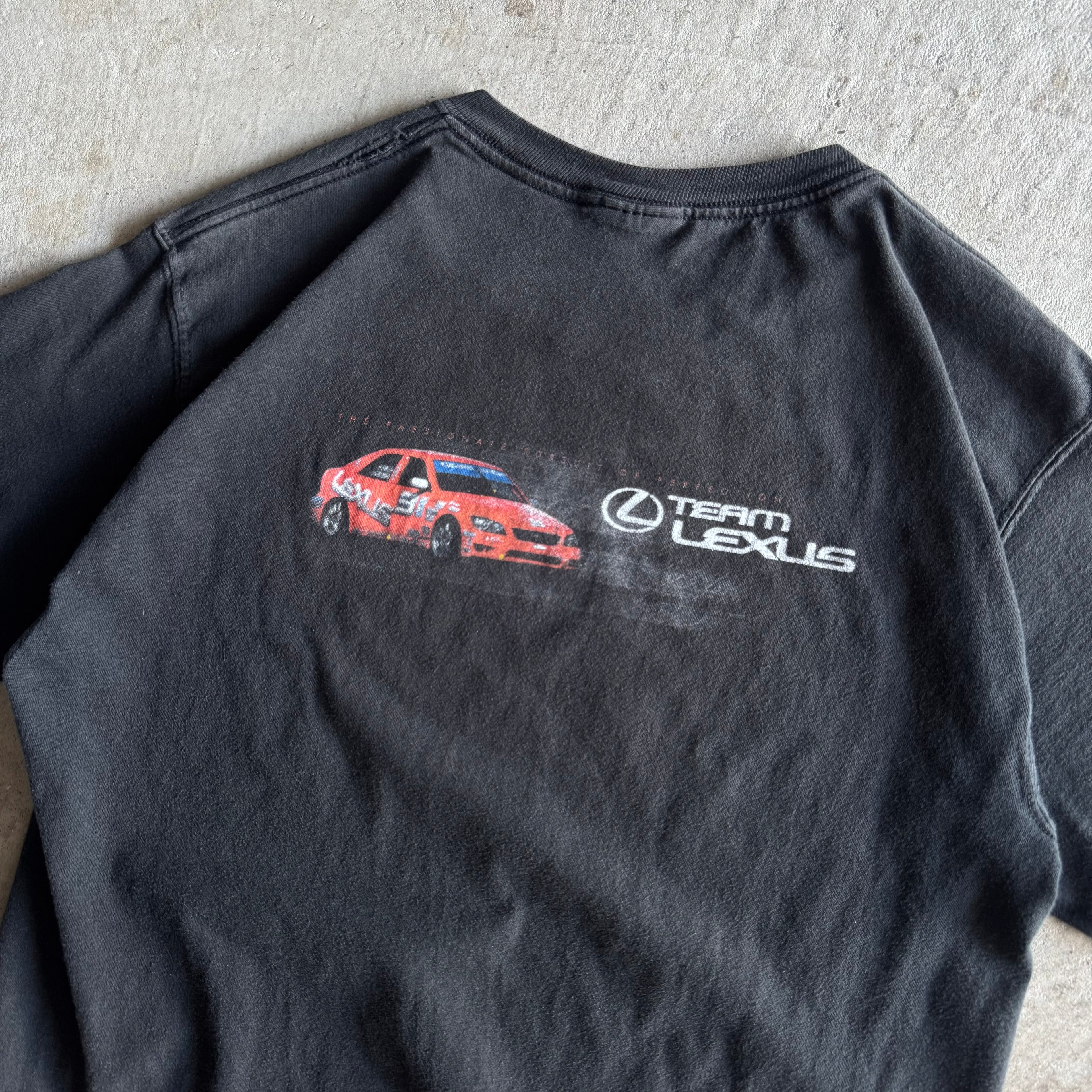 2000s Team Lexus IS300 Grand AM Cup Car Black T Shirt (L)