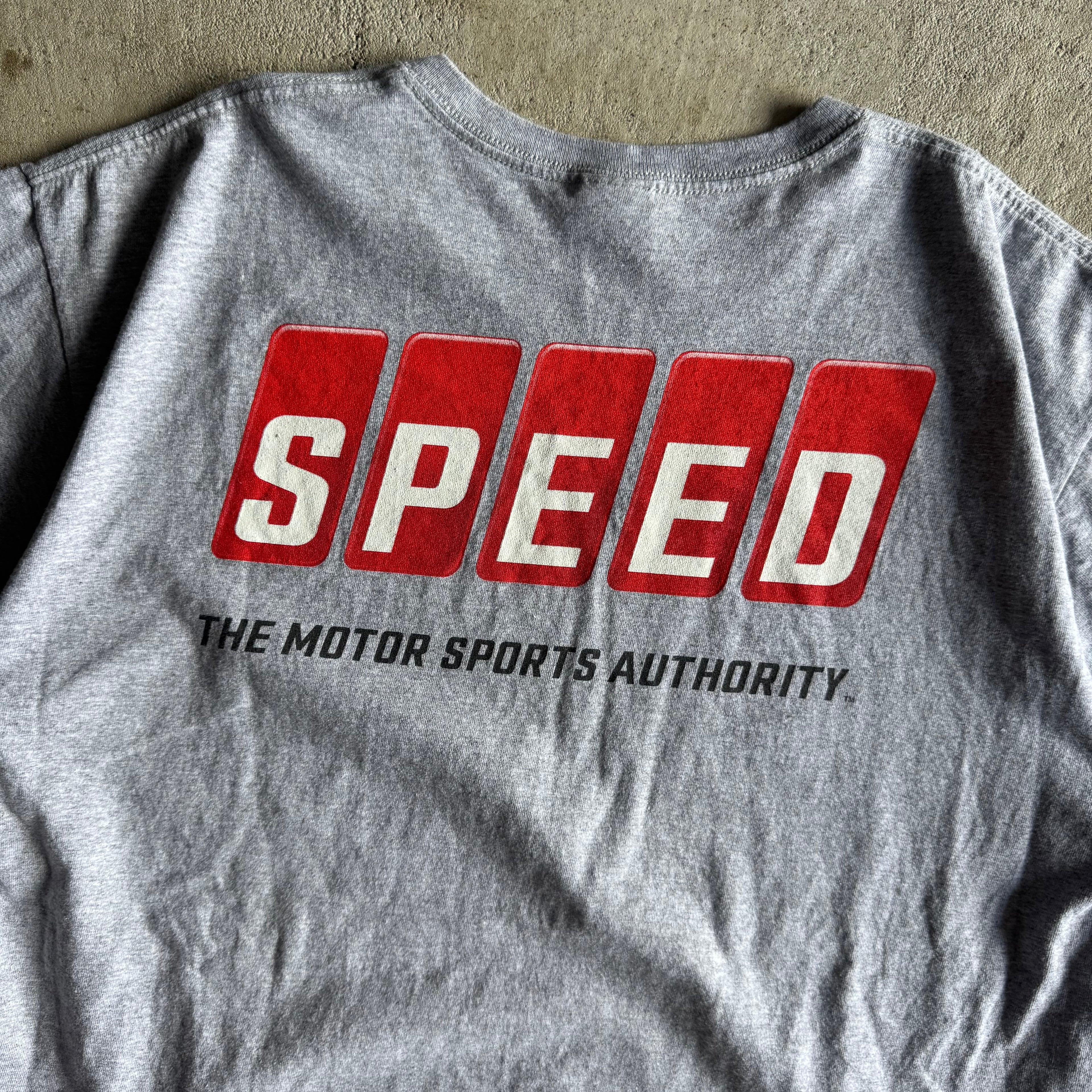 90s Speed Channel Motorsports Authority Grey T Shirt (XL)