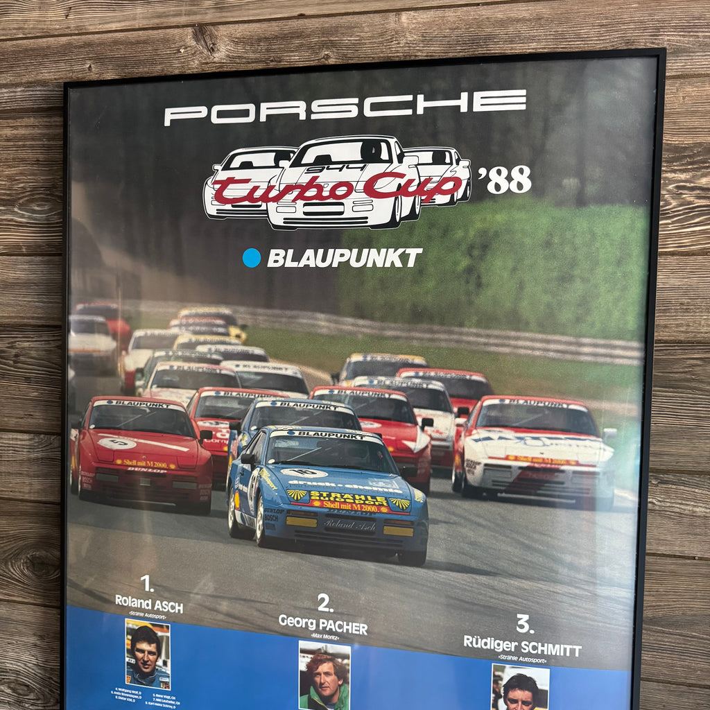 1988 Porsche Blaupunkt Turbo Cup Victory Poster