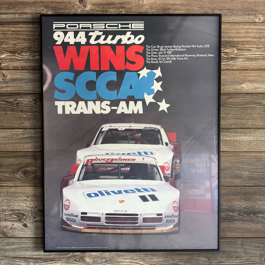 1987 Porsche 944 Turbo Wins SCCA Trans-AM Victory Poster