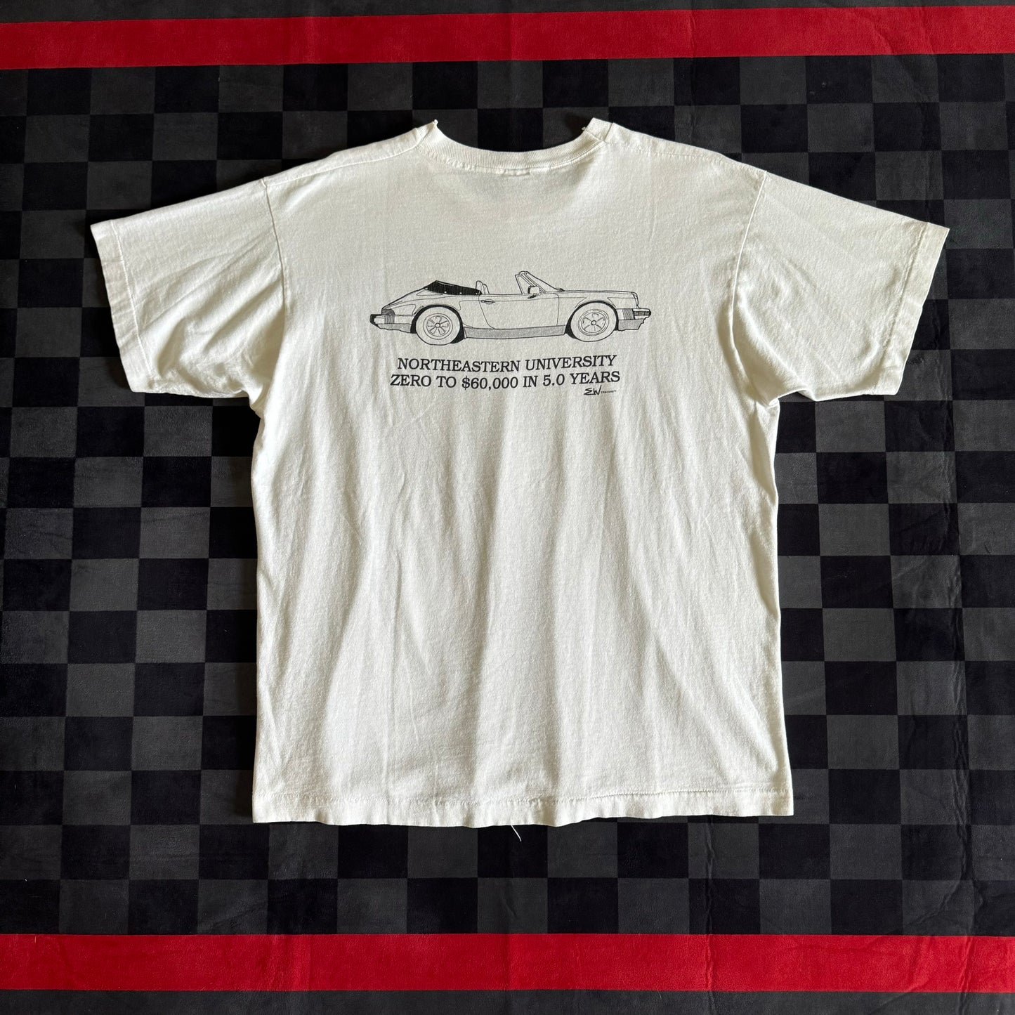 Northeastern Porsche 911 $0-60K White T Shirt