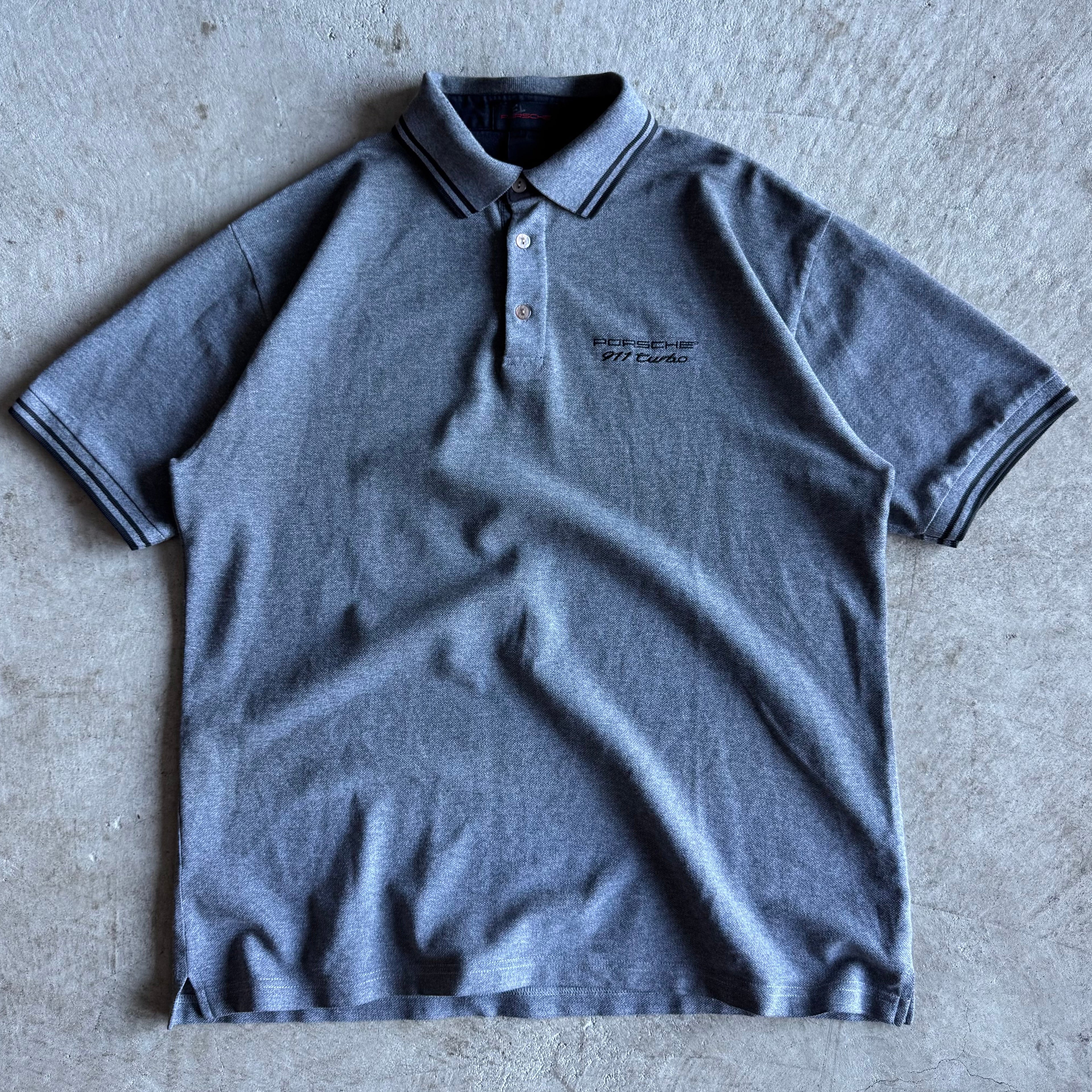 Porsche Selection 911 Turbo Grey Black Polo Shirt (XL)
