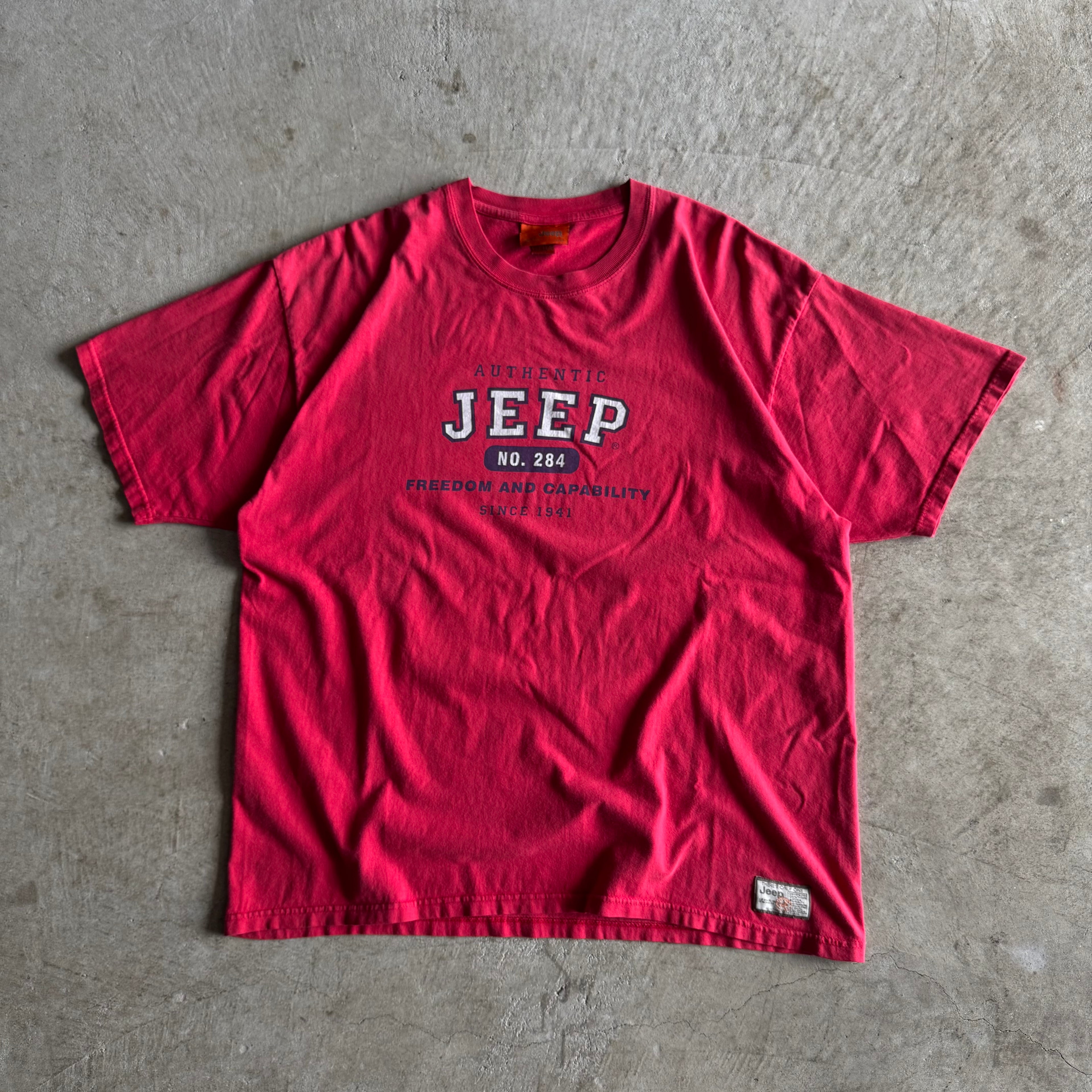 90s Jeep Freedom & Capability Red T Shirt (XXL)