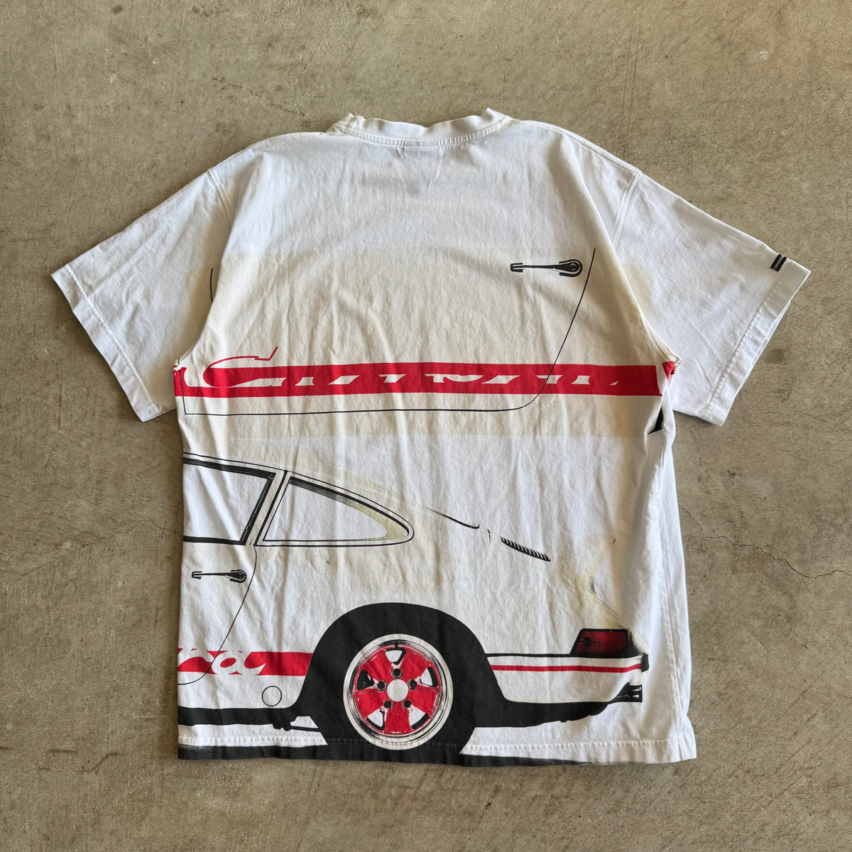 2000s Porsche Selection 911 Carrera AOP White T Shirt (XL)