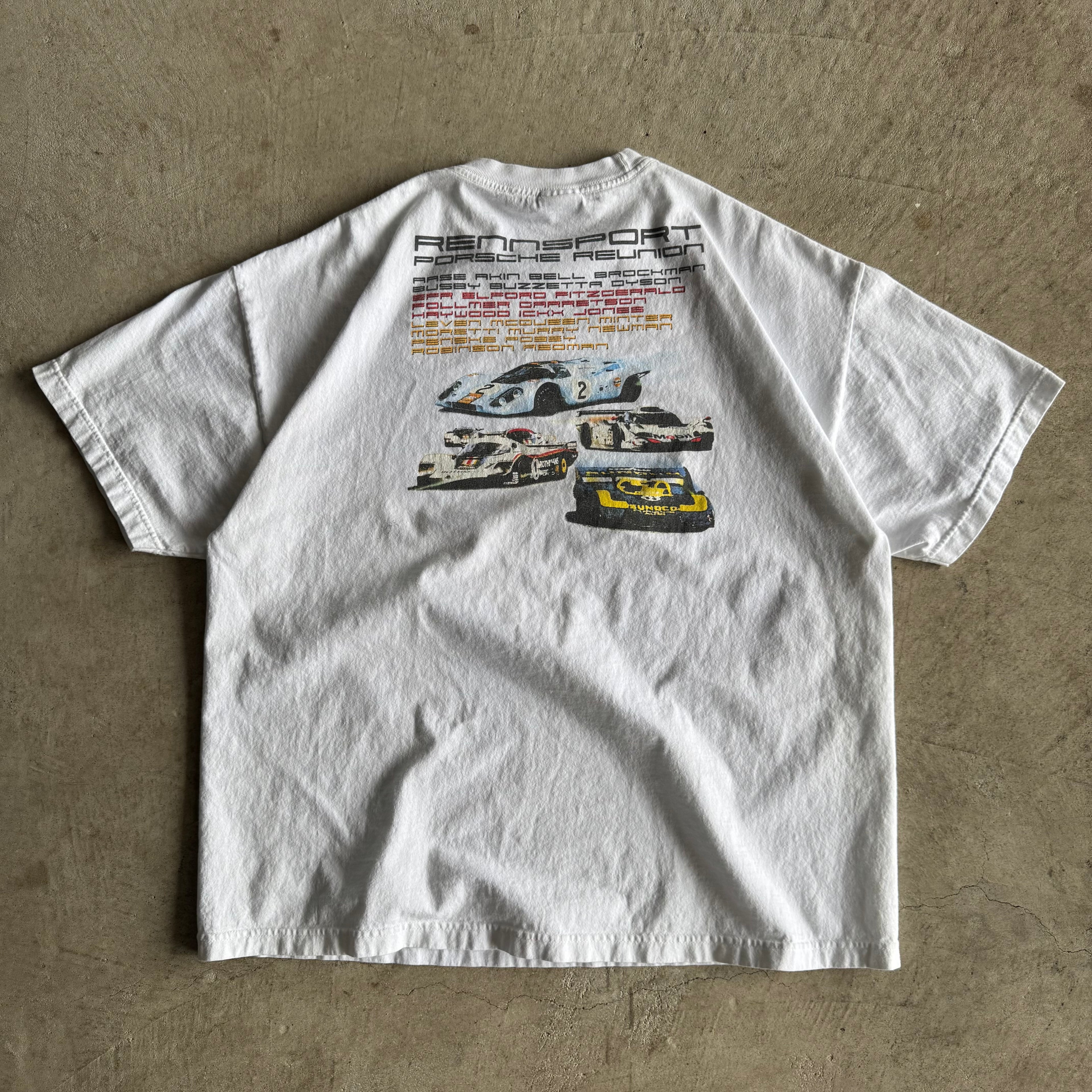 2001 Porsche Rennsport Reunion Lime Rock White T Shirt (XXL)