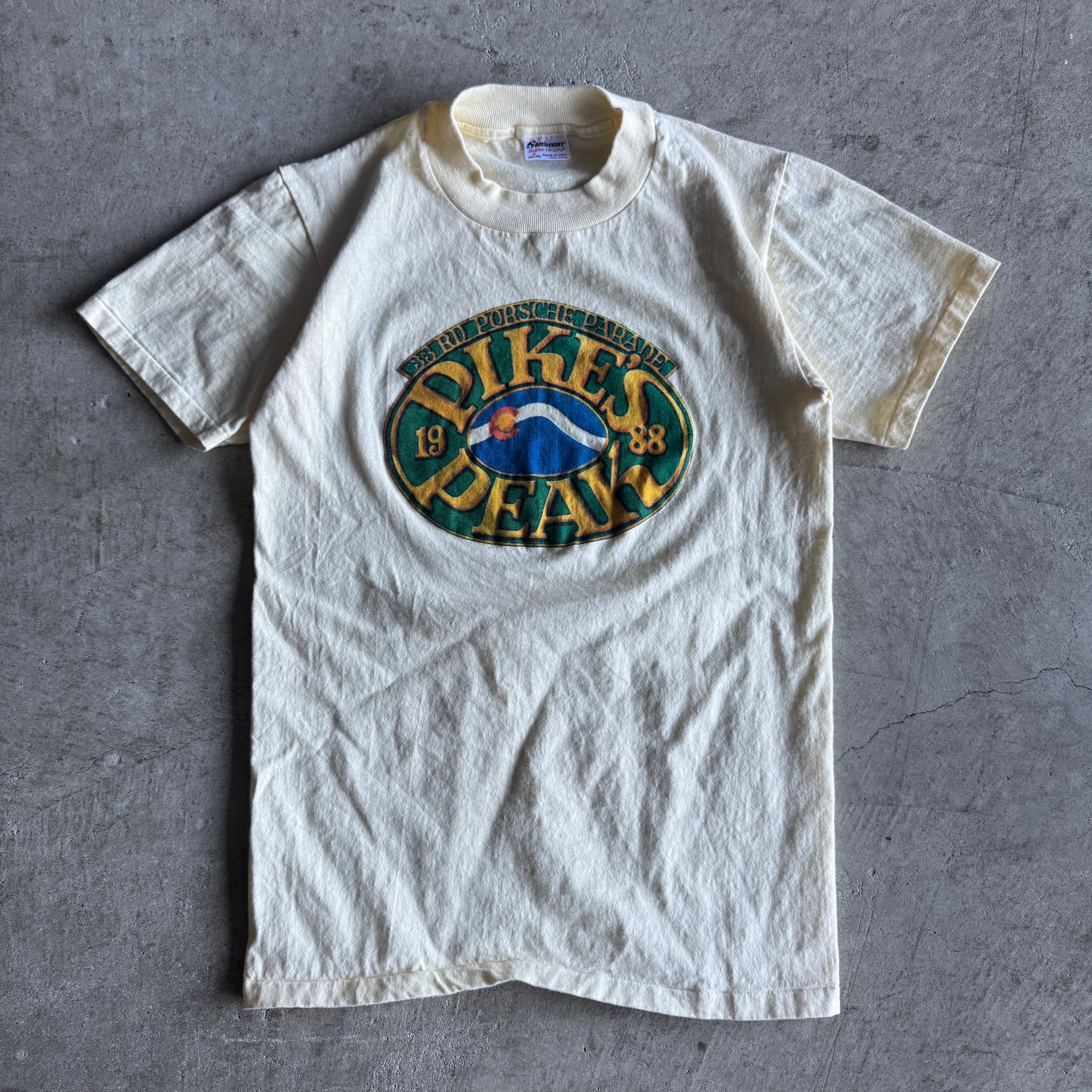 1988 Porsche Parade Pikes Peak Yellow T Shirt (S)