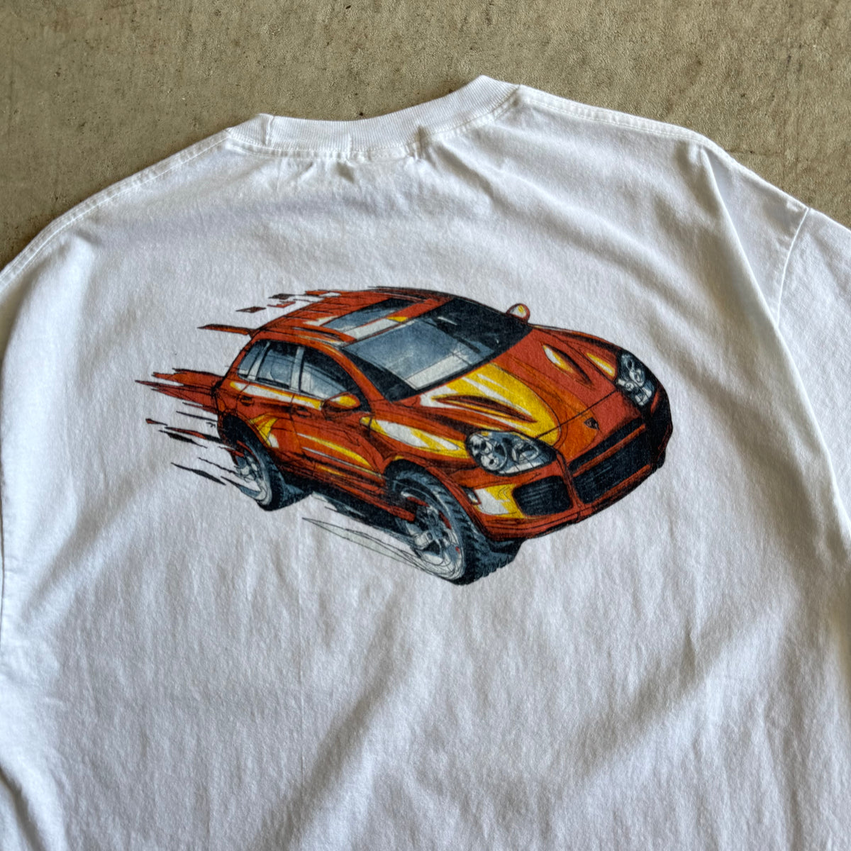 2000s Porsche Cayenne White T Shirt (XL)