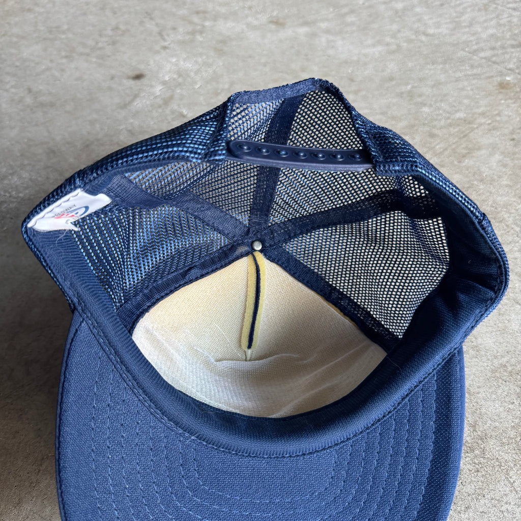 80s Lowenbrau Porsche 962 Navy Mesh Adjustable Trucker Hat