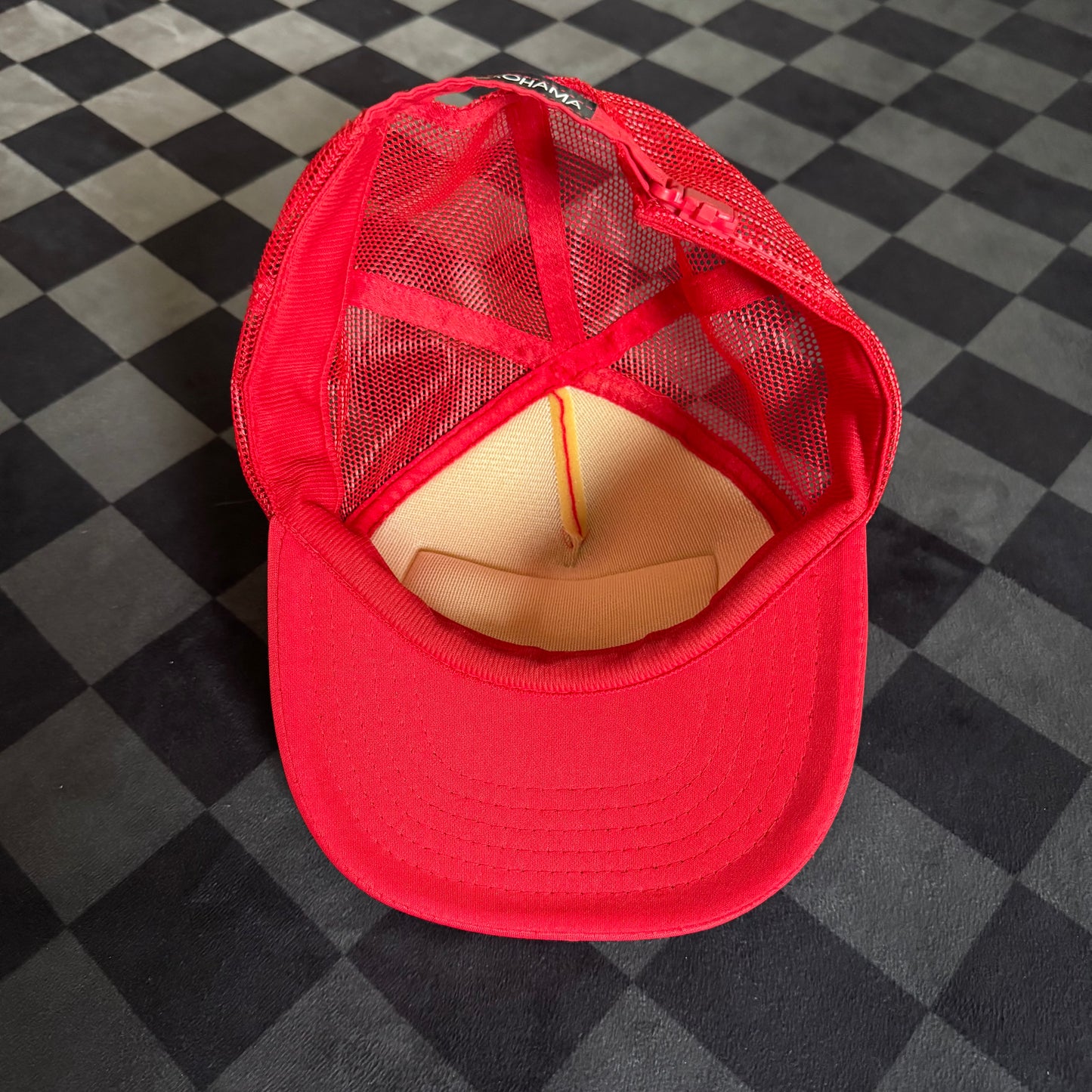 Vintage Yokohama Tires Red Trucker Hat