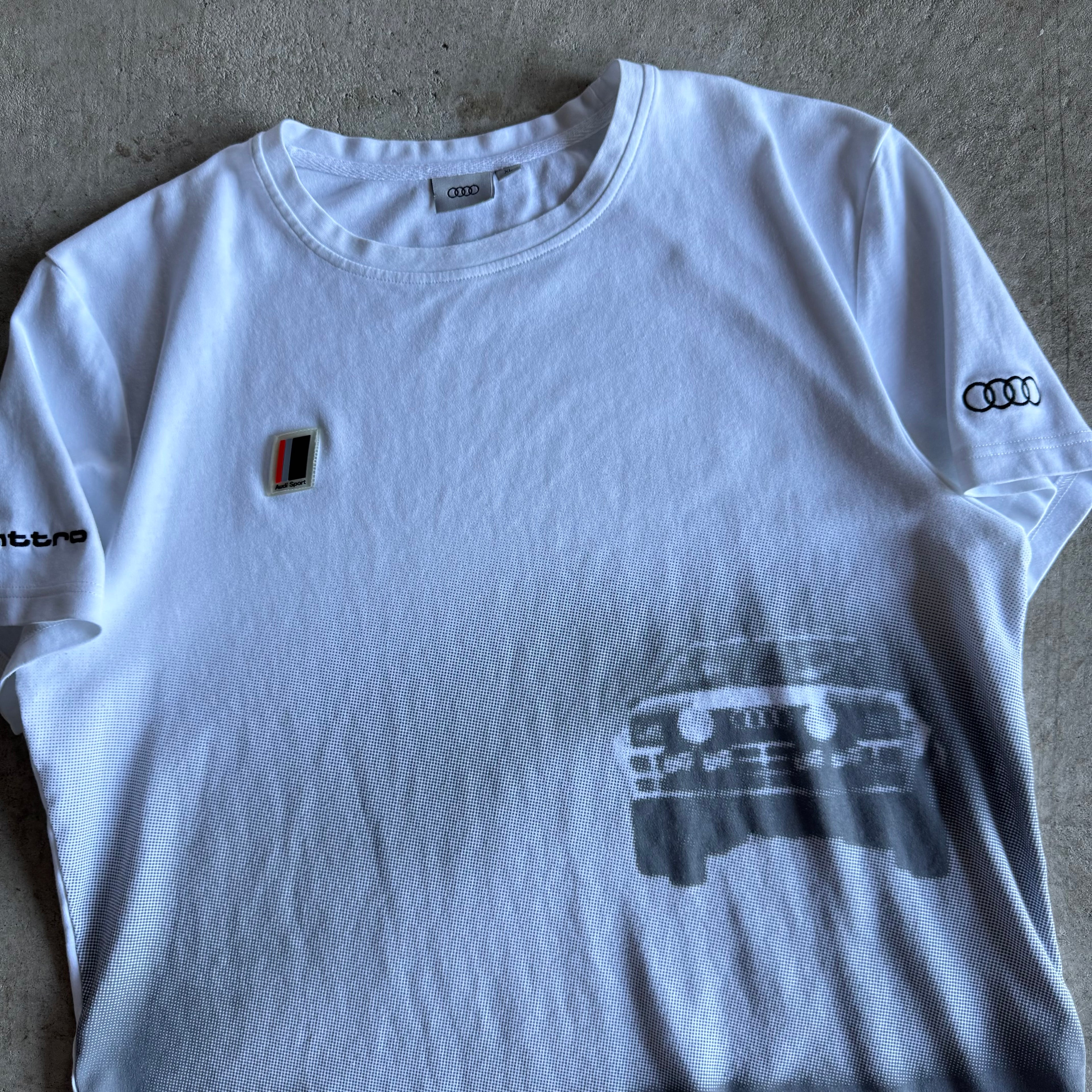 90s Audi Sport Quattro WRC Rally Jump White Shirt (XL)