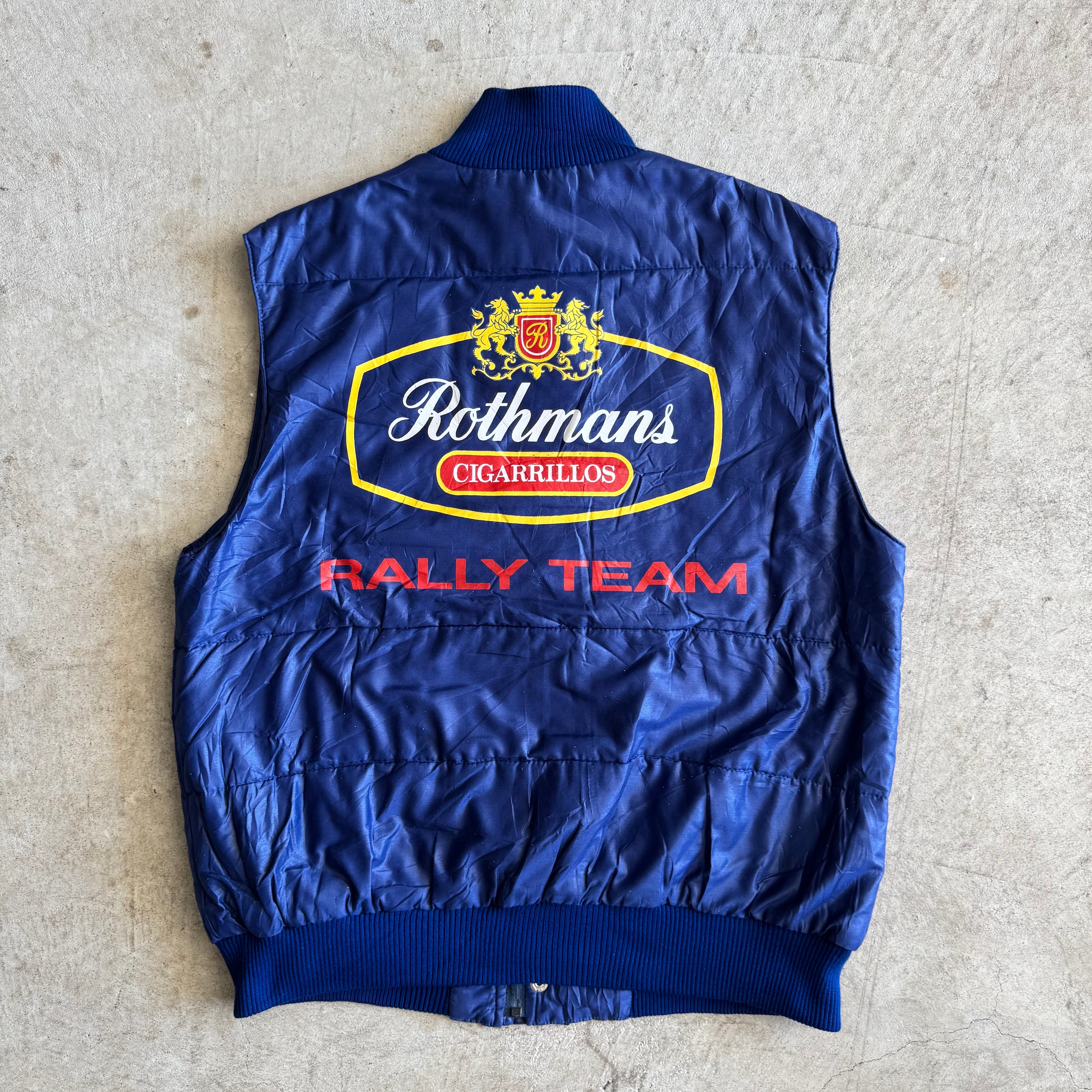 90s Rothmans Racing Rally Team Navy Vest Jacket (L)