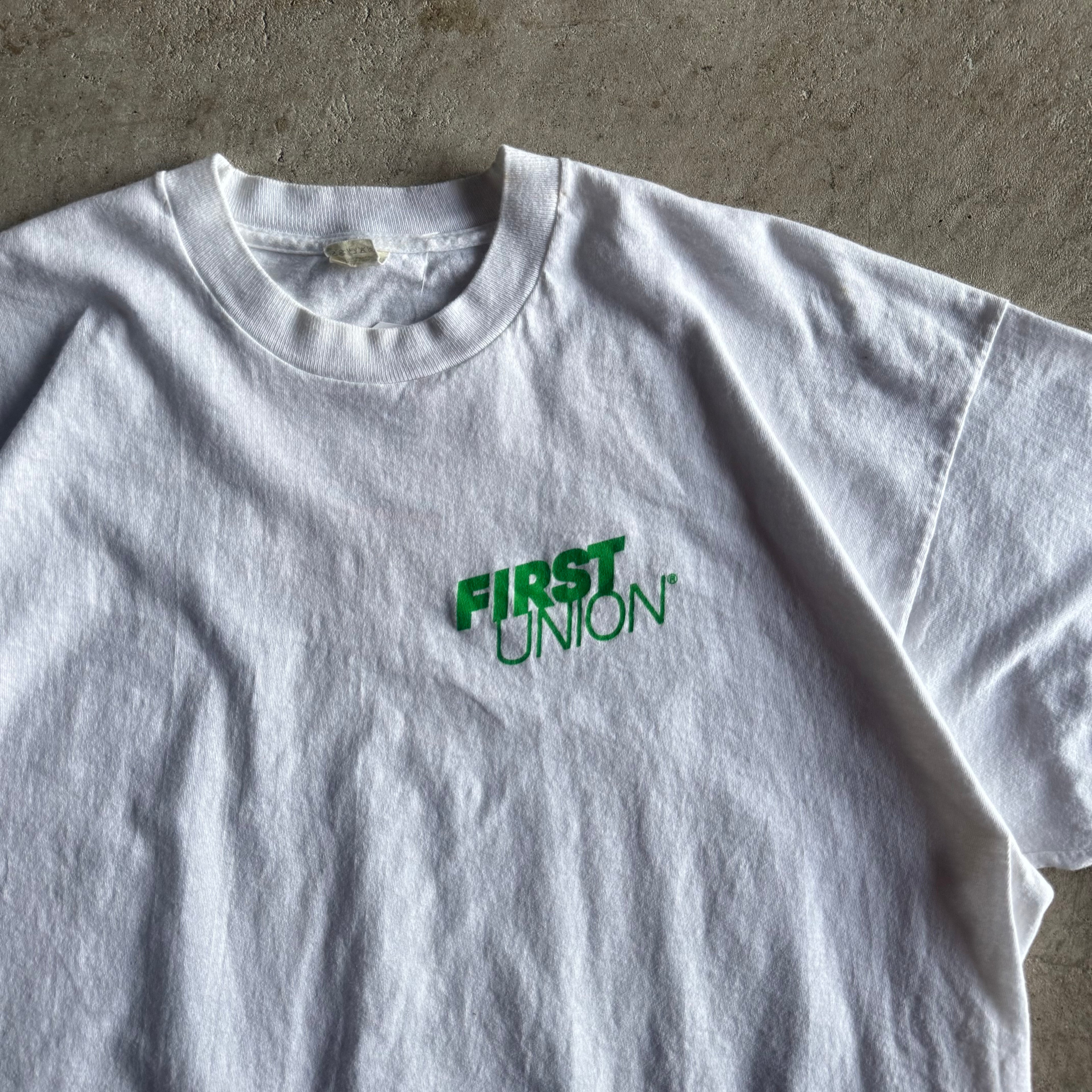 Vintage 90s First Union Porsche IMSA Racing White T Shirt Size XL