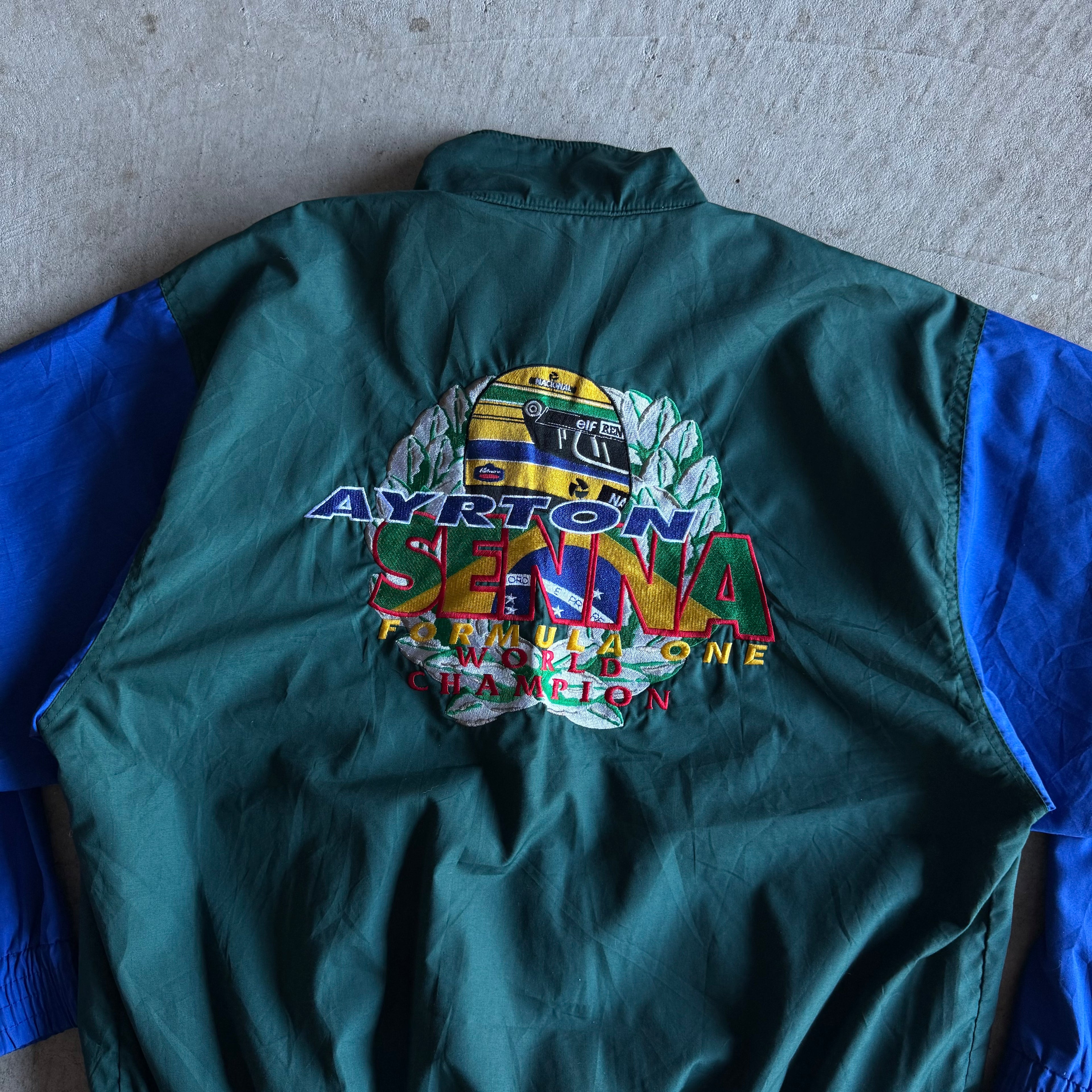 80s Ayrton Senna Formula 1 World Champion Jacket (L)