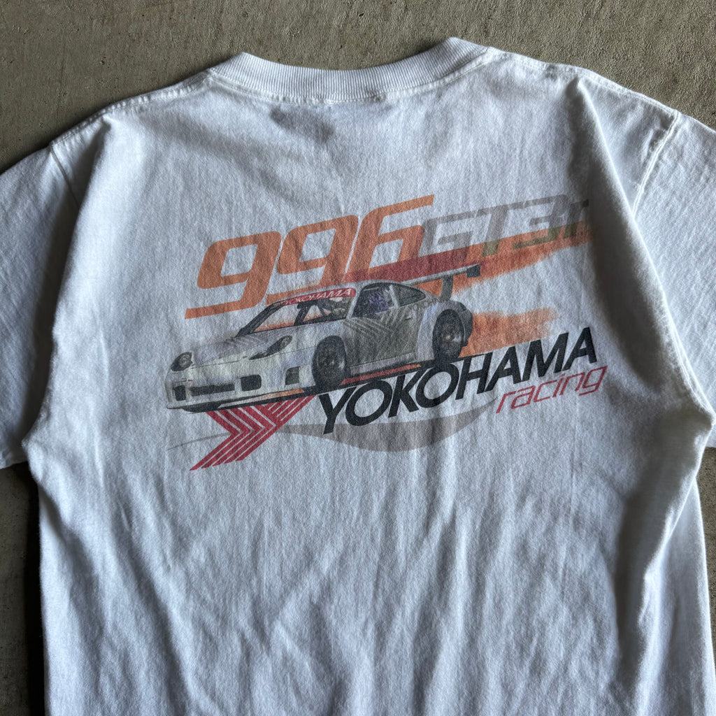 90s Yokohama Porsche 996 GT3R White T Shirt (M)