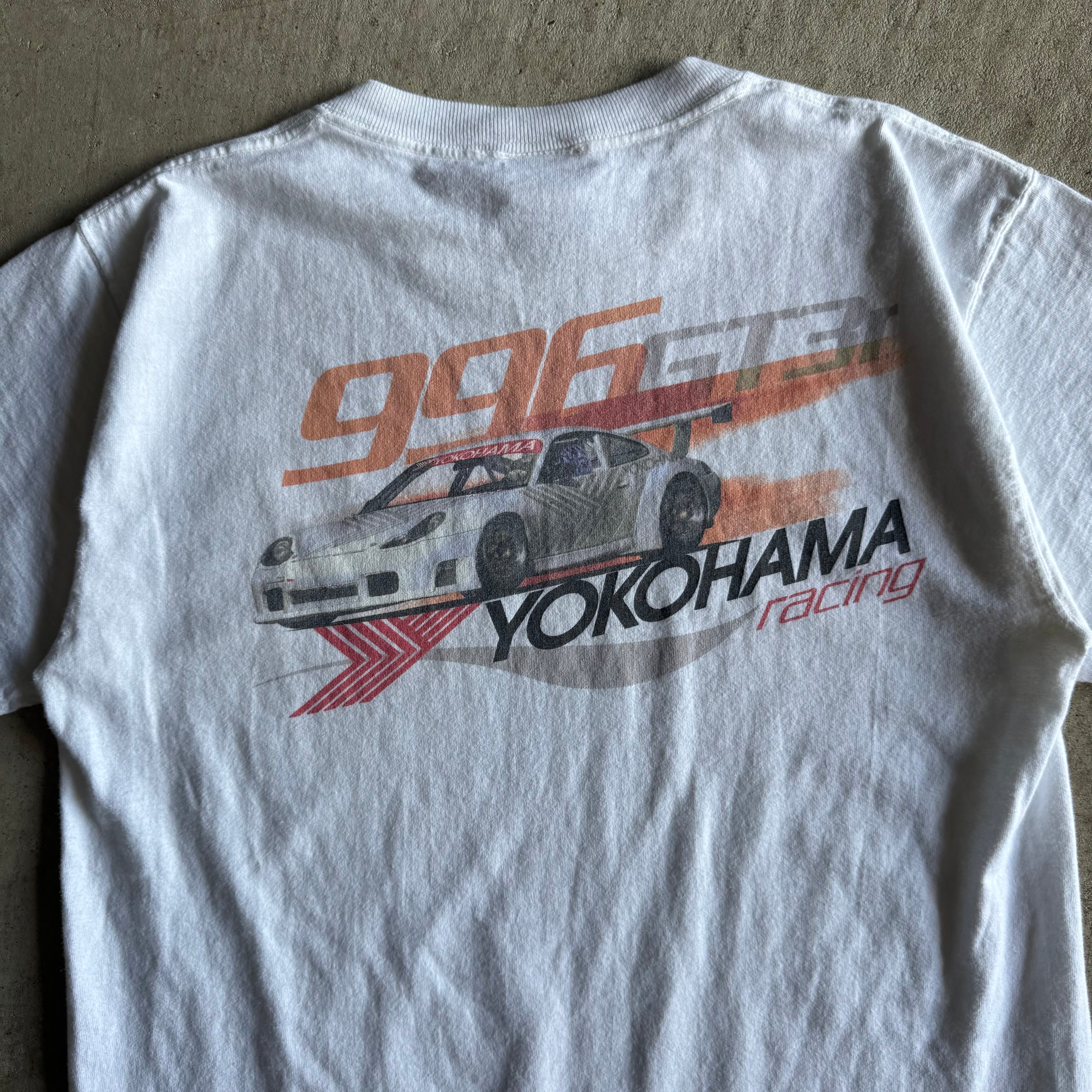 90s Yokohama Porsche 996 GT3R White T Shirt (M)
