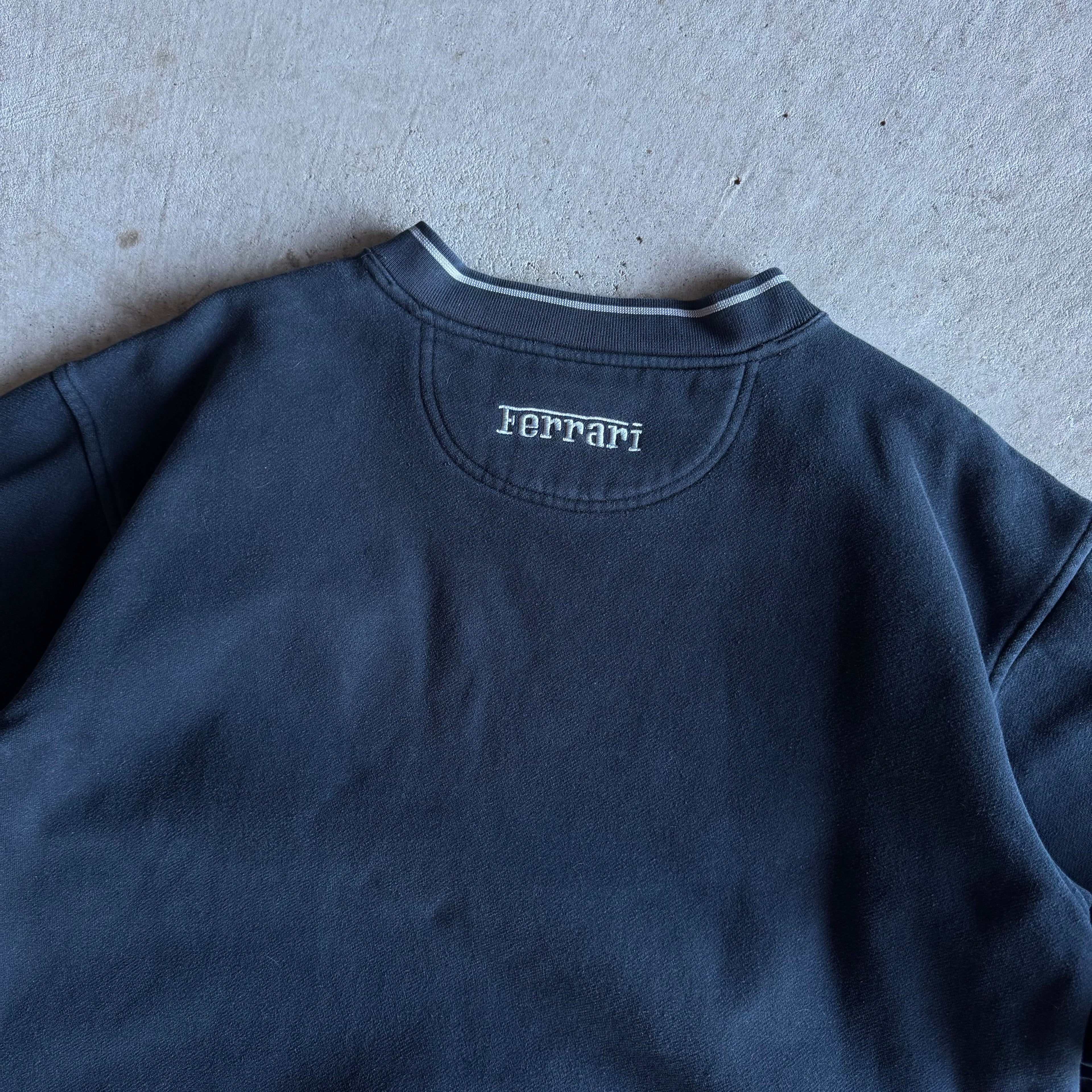 90s Ferrari Scuderia Black Pullover Sweater (L)