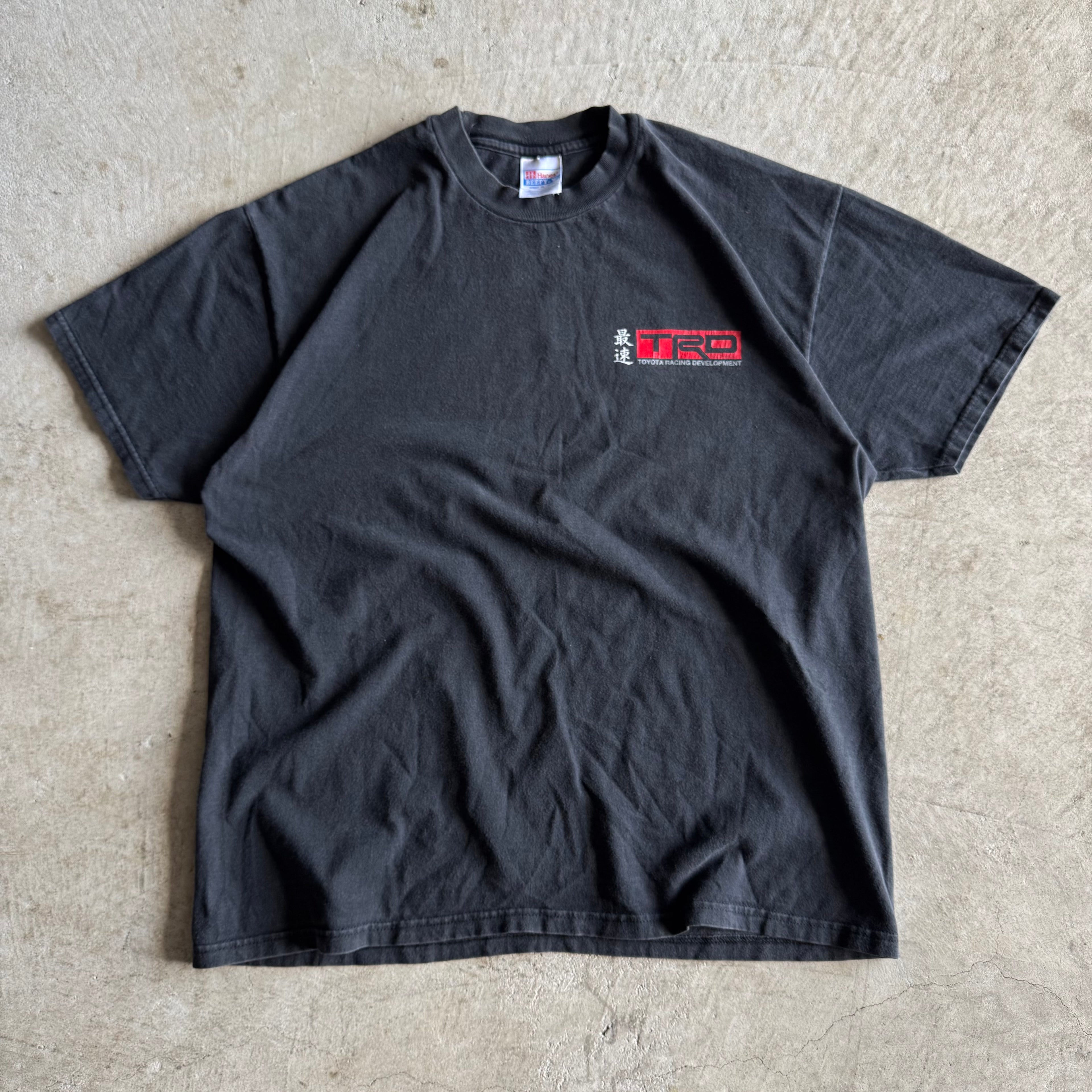 Vintage 90s Toyota TRD Kanji Japanese Logo Black T Shirt Size XL