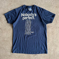 80s Porsche Nobody's Perfect '83 Results Navy T Shirt (M)