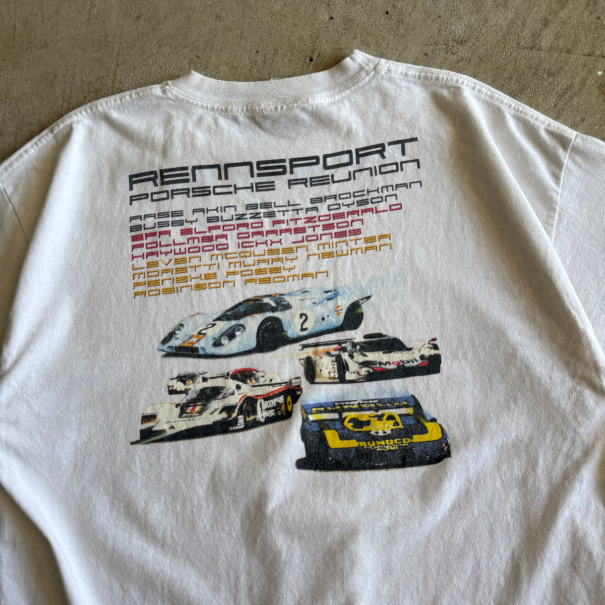 2003 Porsche Rennsport Reunion Le Mans Legends White T Shirt (XL)