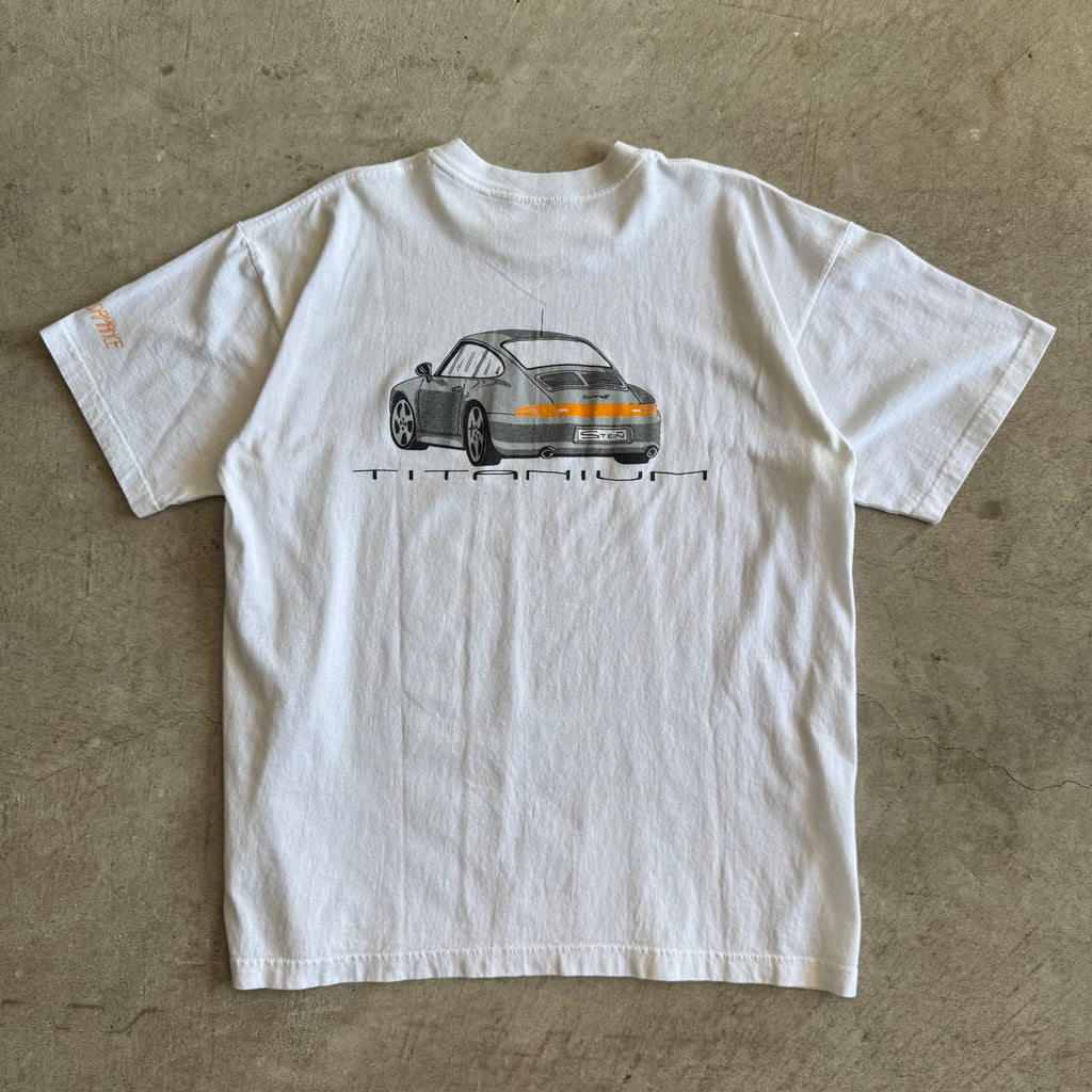 90s Porsche Stein Titanium Carrera S White T Shirt (XL)