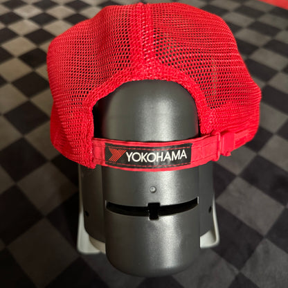 Vintage Yokohama Tires Red Trucker Hat