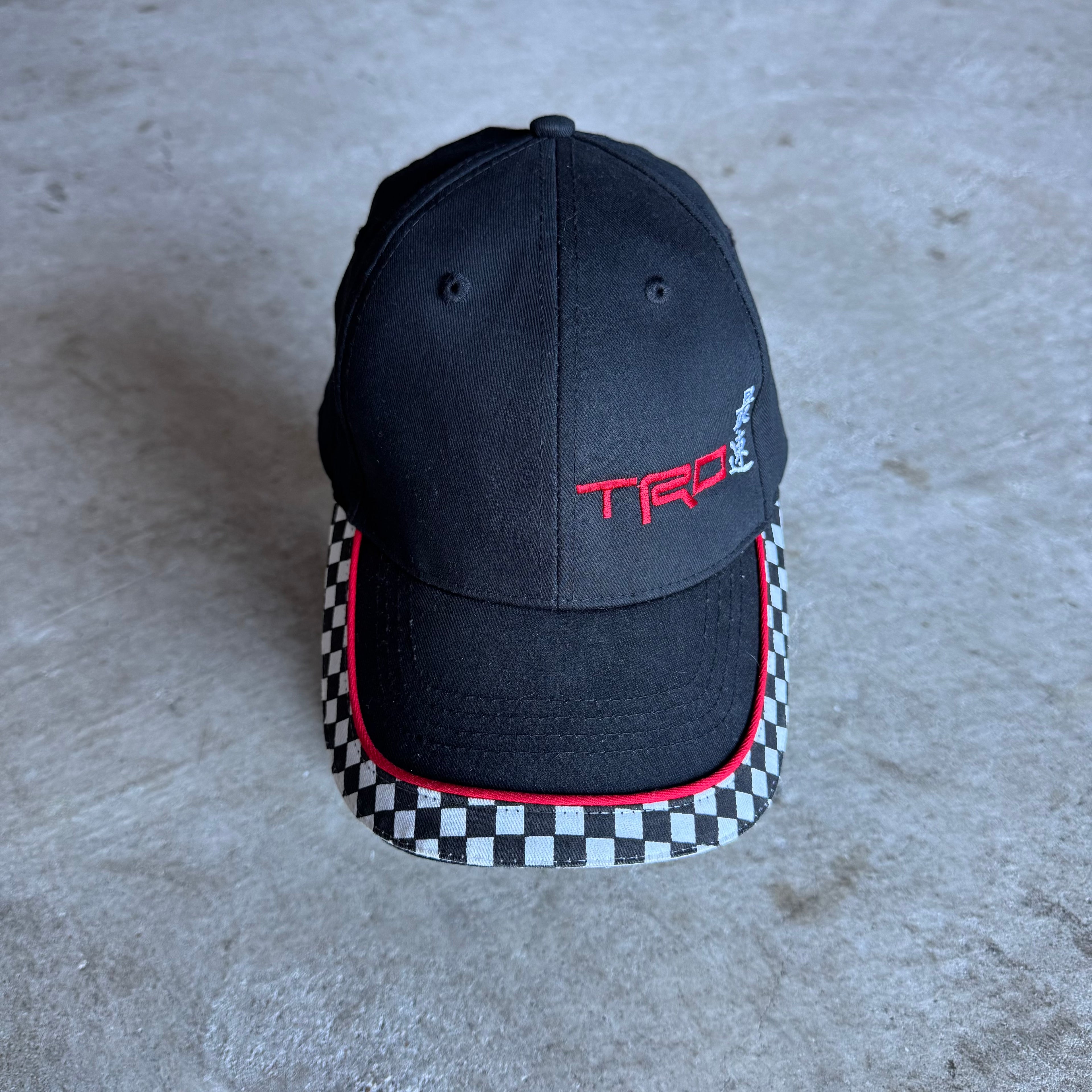 Toyota TRD Kanji Checkered Black Strapback Hat