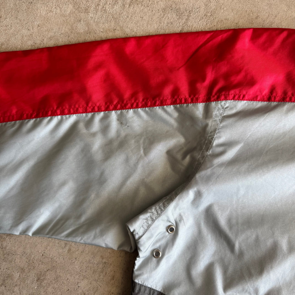 90s Mitsubishi Ralliart Rally Racing Grey Red Jacket (L)