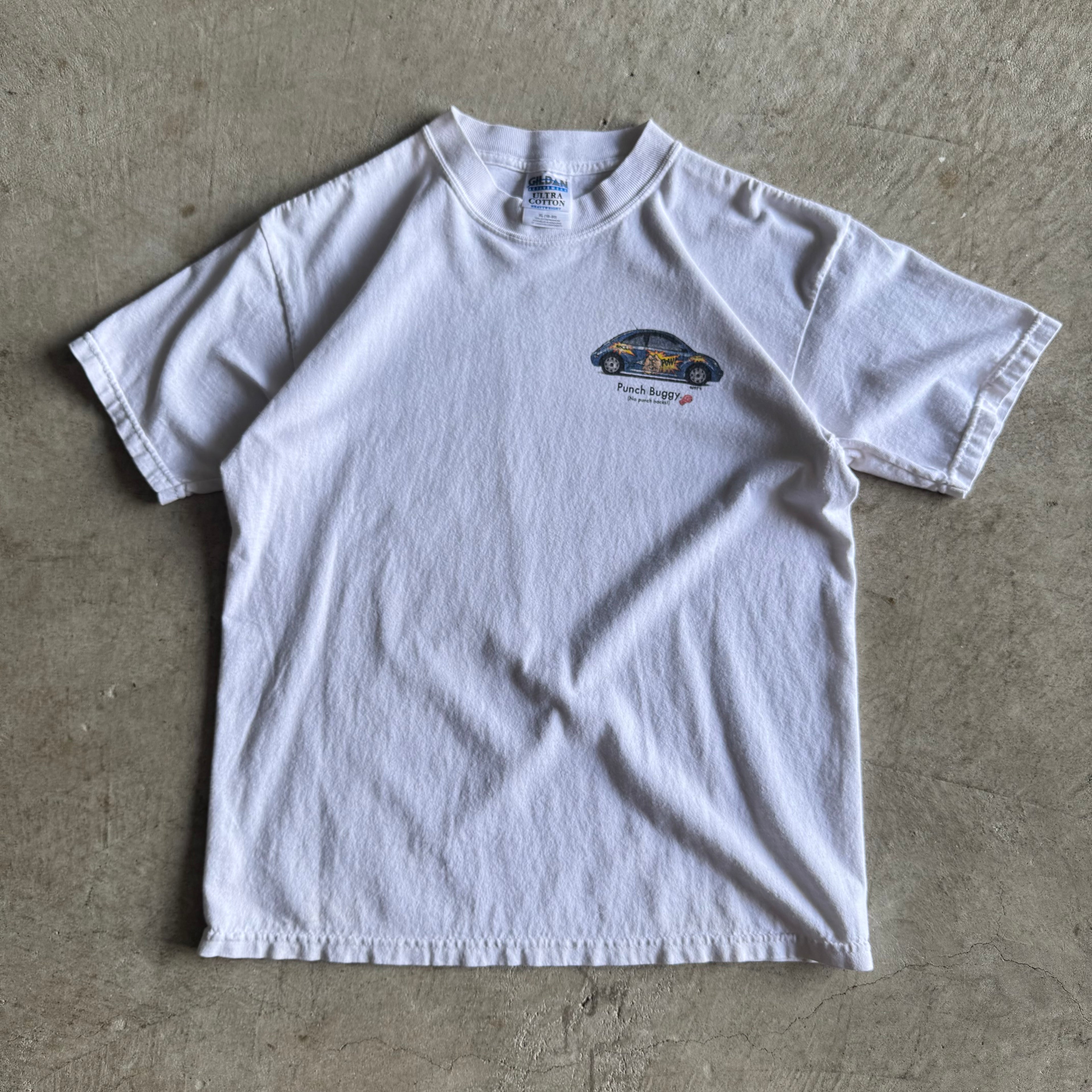 Vintage 90s Volkswagen Punch Bug White T Shirt Size Medium Large