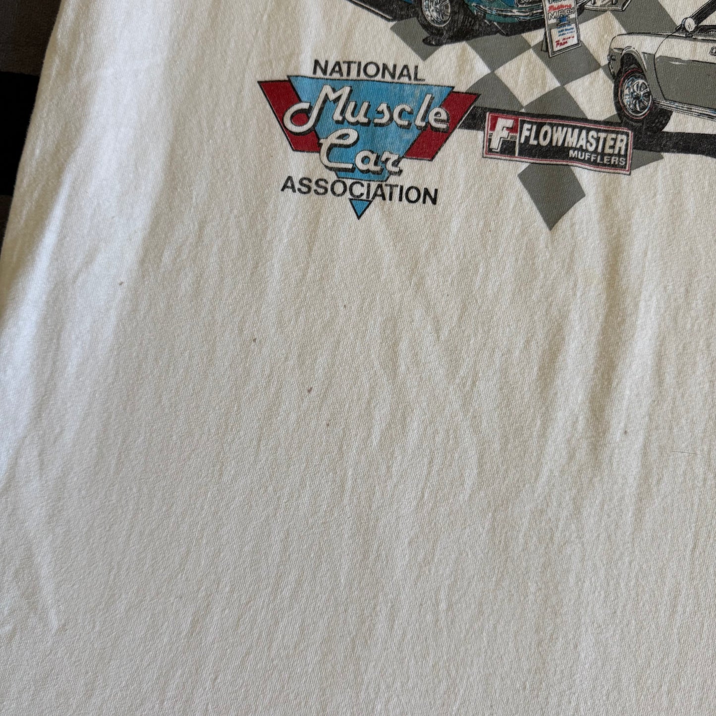 Vintage 1992 Flowmaster Muffler Muscle Challenge White T Shirt Size Large