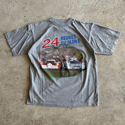 Vintage 24 Heures du Mans Grey T Shirt Size Medium
