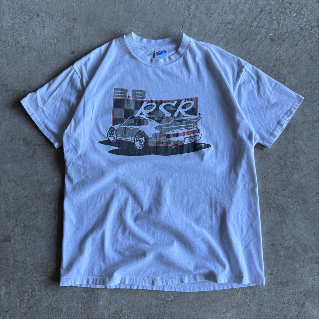 90s Porsche Carrera 3.8 RSR White T Shirt (XL)