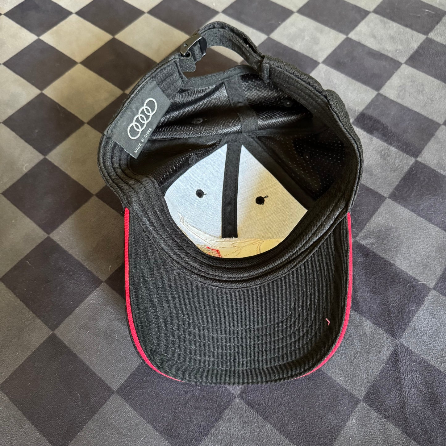 Audi Motorsports R 18 Black Red Hat Cap