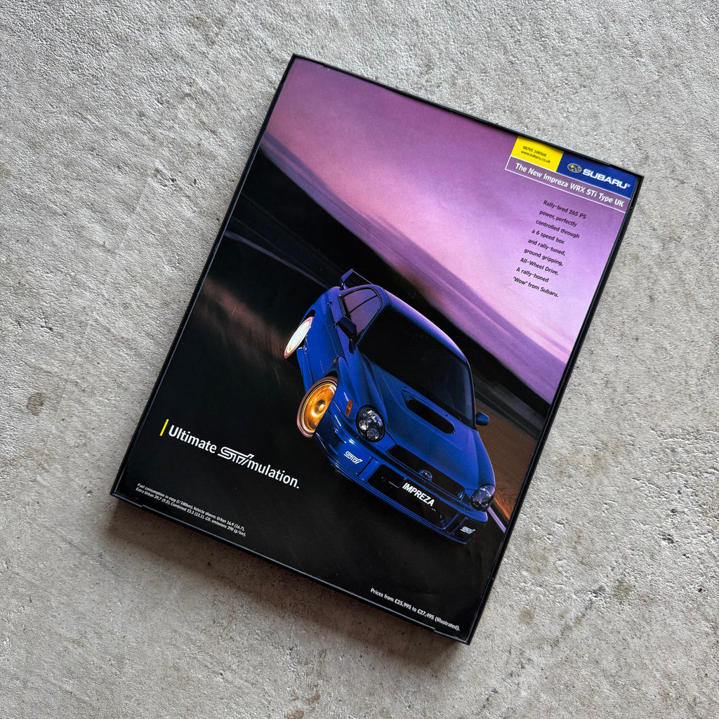2002 Subaru Impreza STi Type UK Framed Advertisement