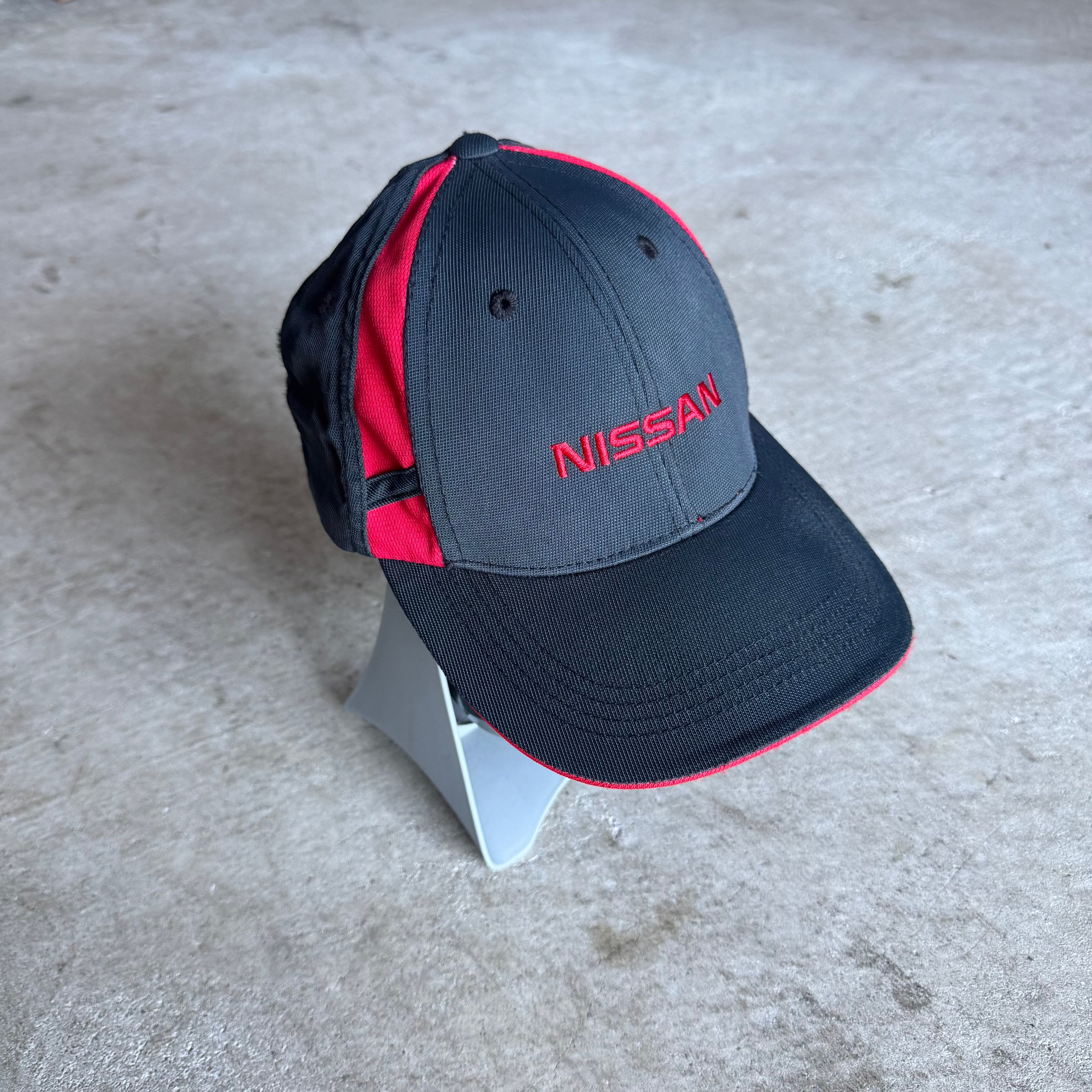 Nissan Striped Black Red Strapback Hat