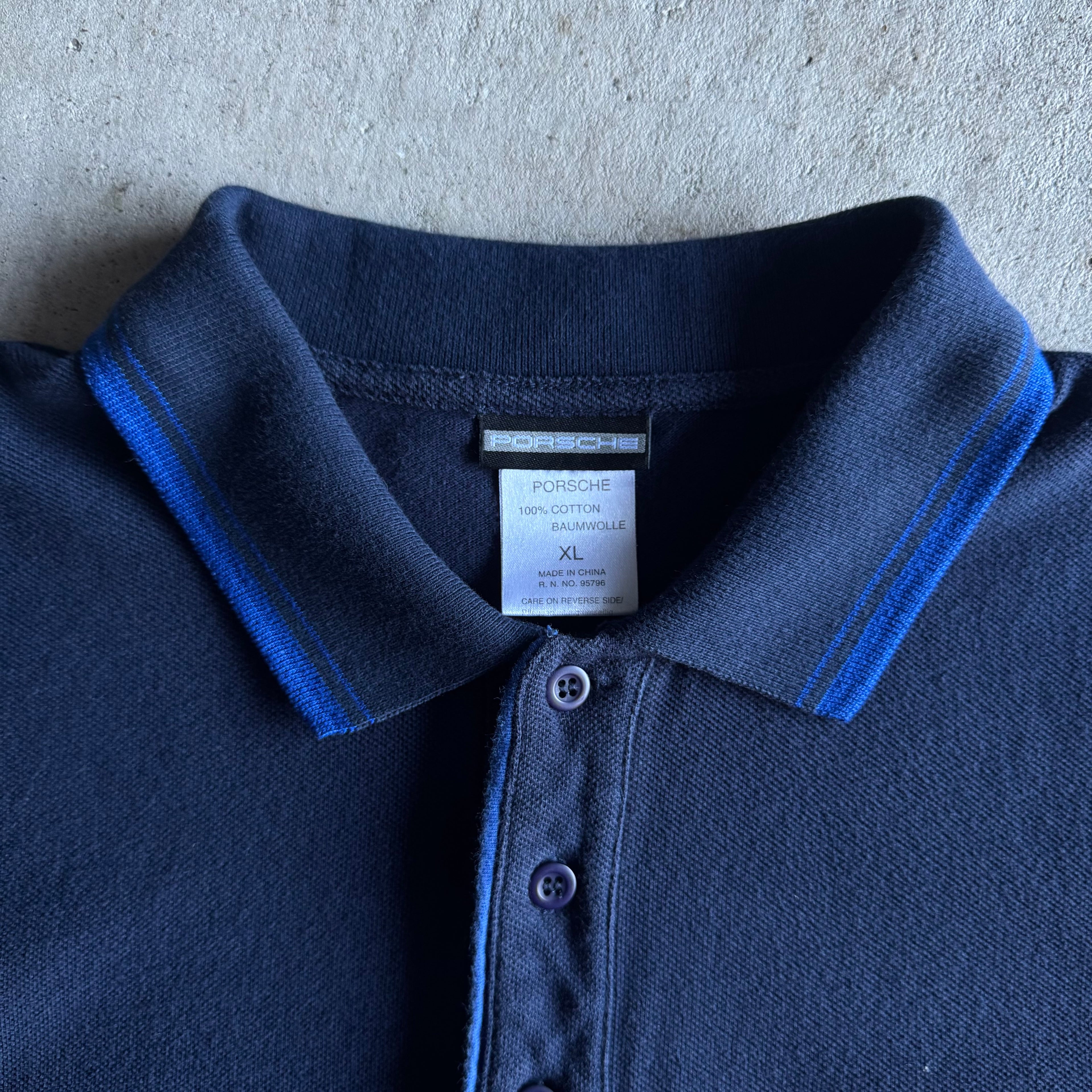 90s Porsche Selection Supercup Navy Polo Shirt (XL)