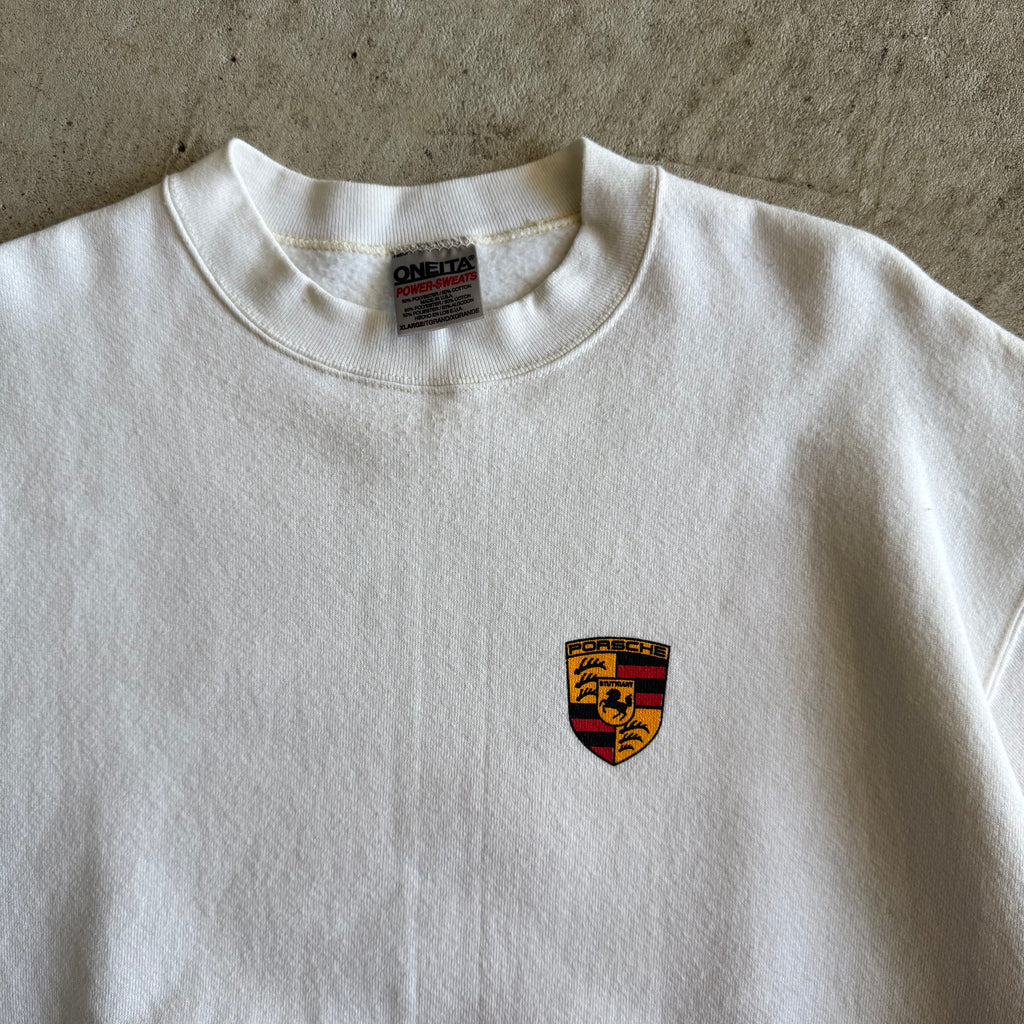 90s Porsche Carrera 993 White Crewneck Sweater (XL)