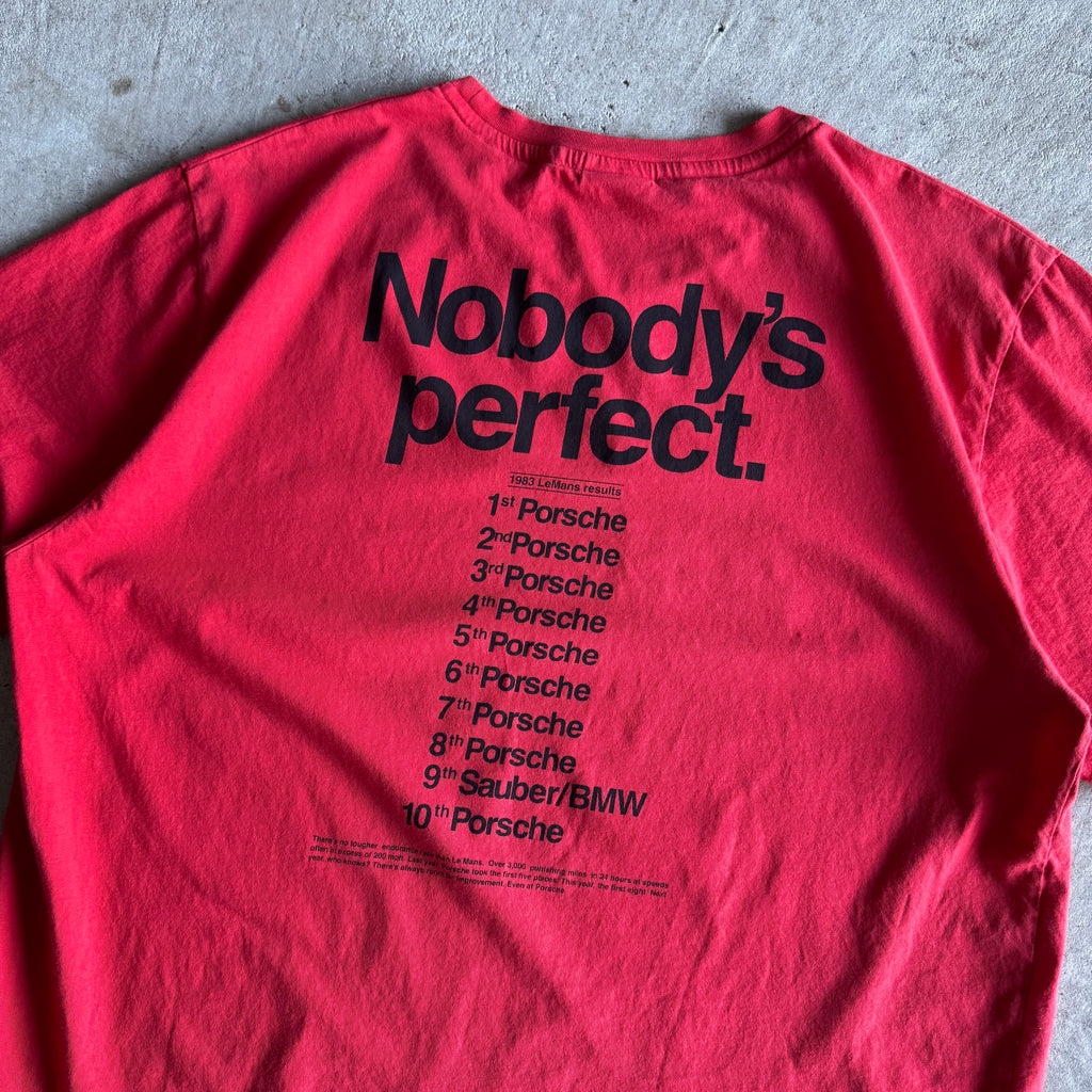 Porsche Selection Nobody's Perfect Red T Shirt (XL)