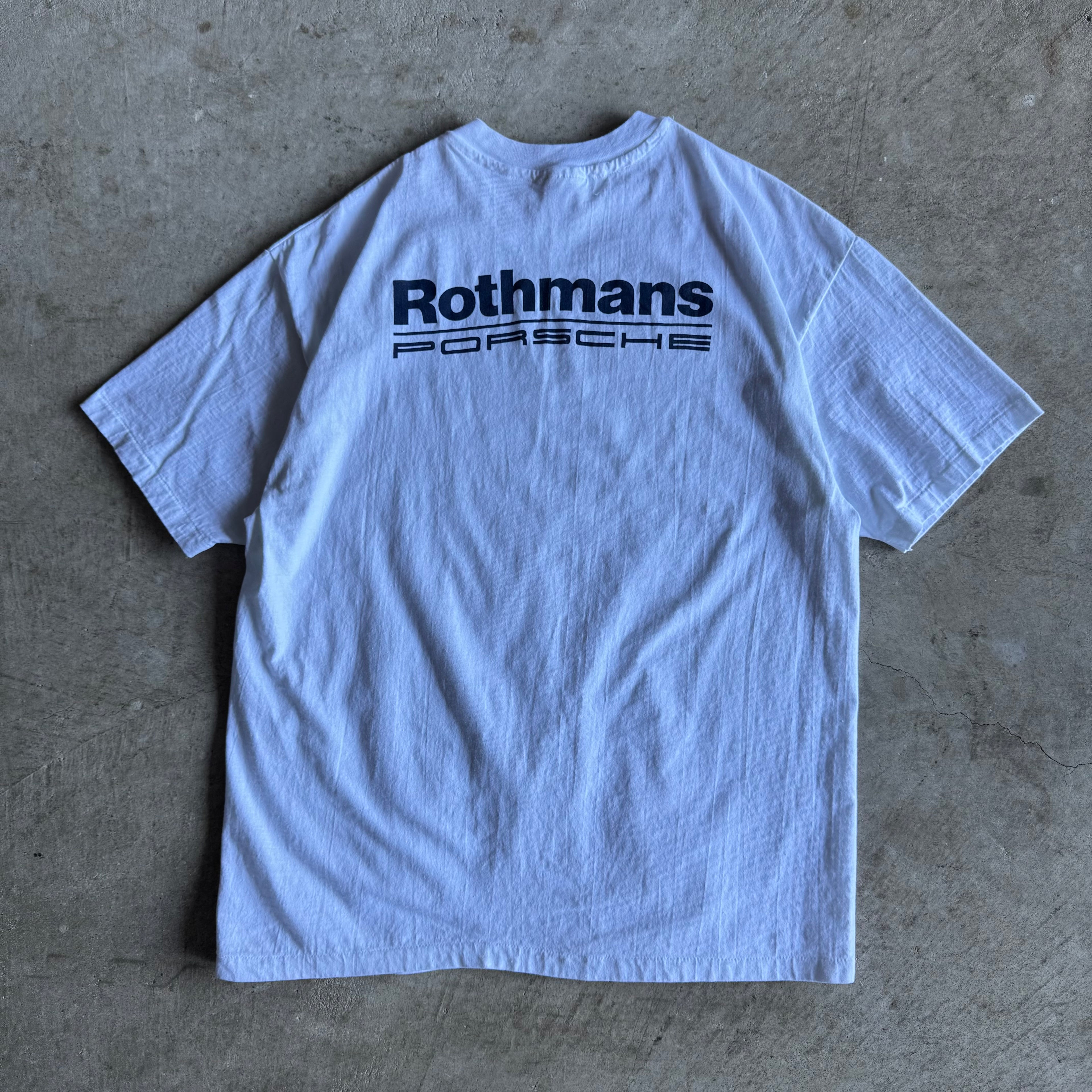 90s Porsche Rothmans Racing White T Shirt (XL)