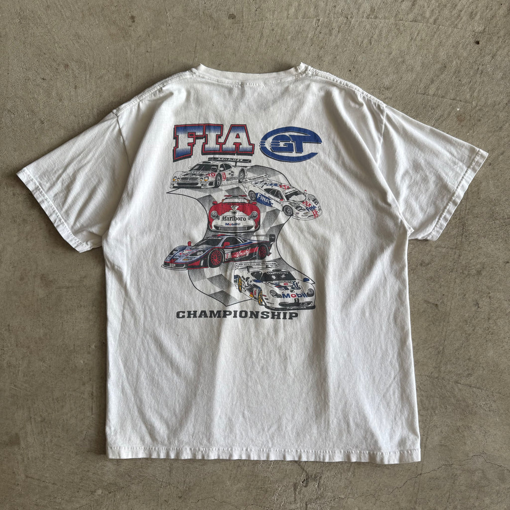 90s FIA GT Legends White Distressed T Shirt (L)